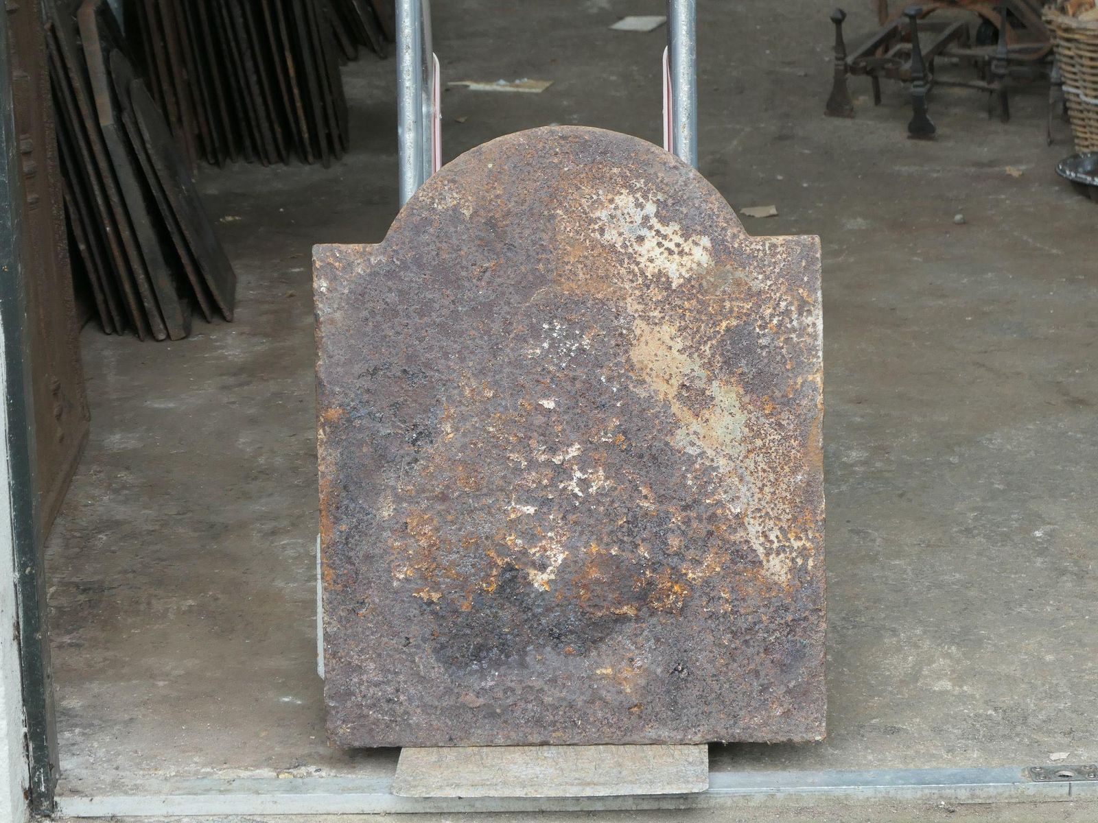 photo furniture French 'Pillars Of Freedom' Fireback / Backsplash, 18th   19th C.