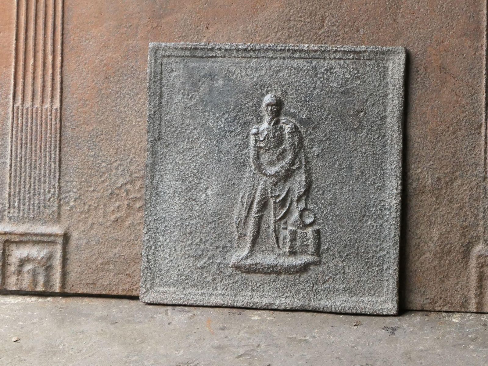 French Napoleon III 'Man' Fireback / Backsplash, 19th Century, Napoleon III Peri photo 320.0