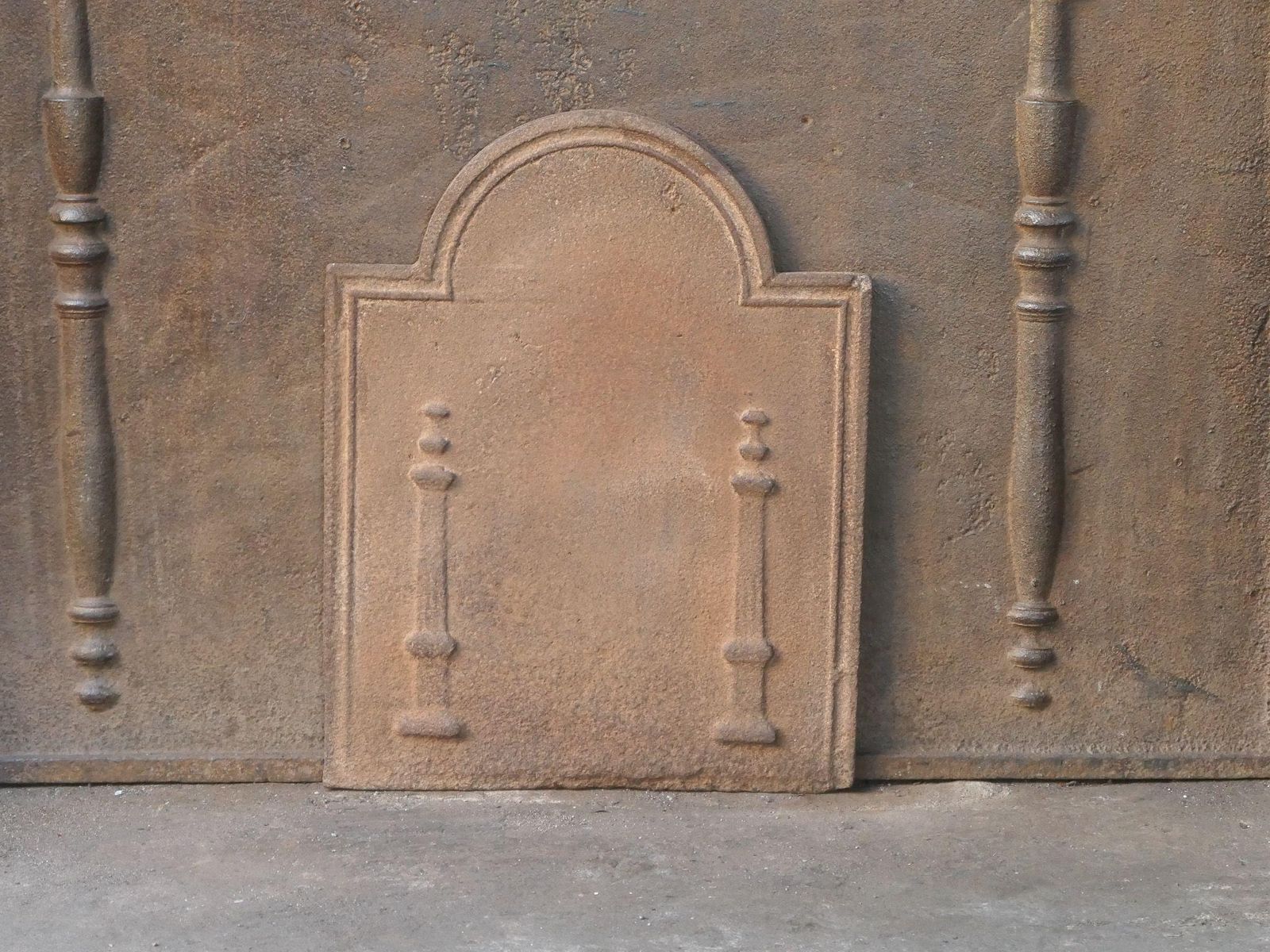 French 'Pillars Of Freedom' Fireback / Backsplash, Early 19th Century photo Home Fixtures