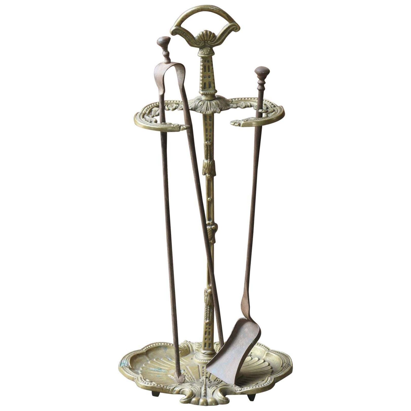 Early 20th Century French Napoleon III Style Fireplace Tool Set