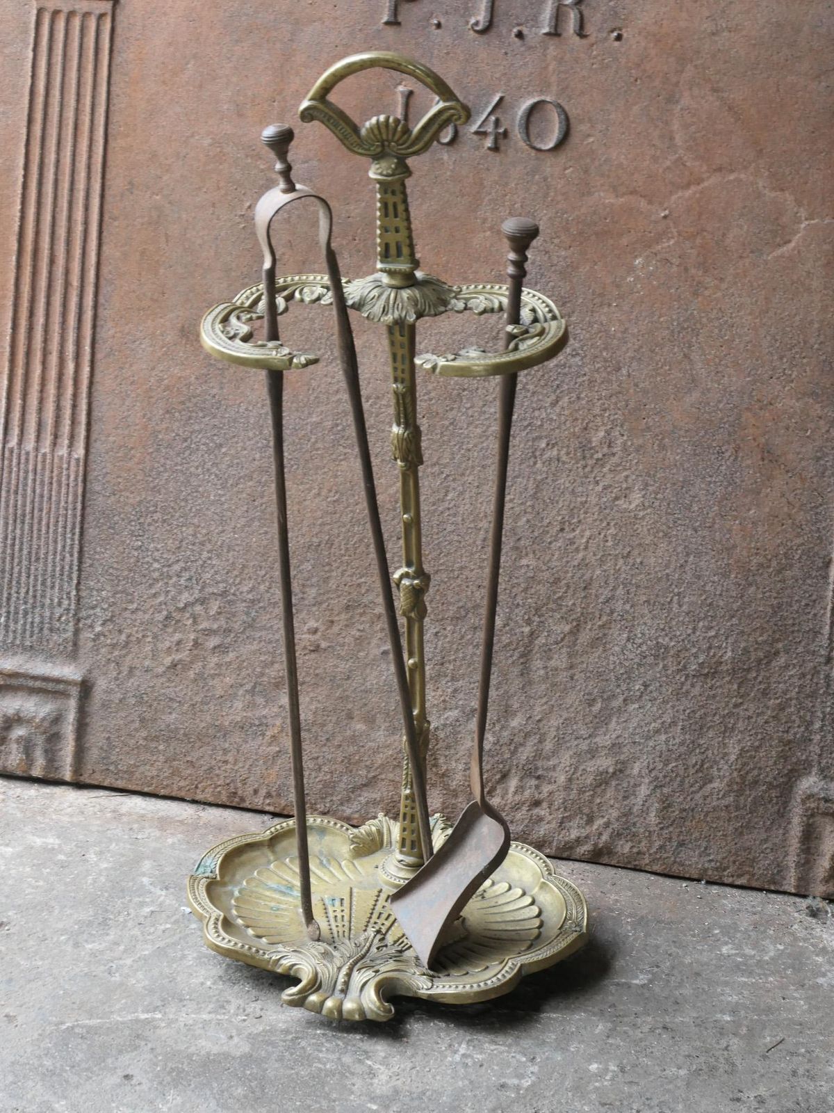 Early 20th Century French Napoleon III Style Fireplace Tool Set photo Home Fixtures