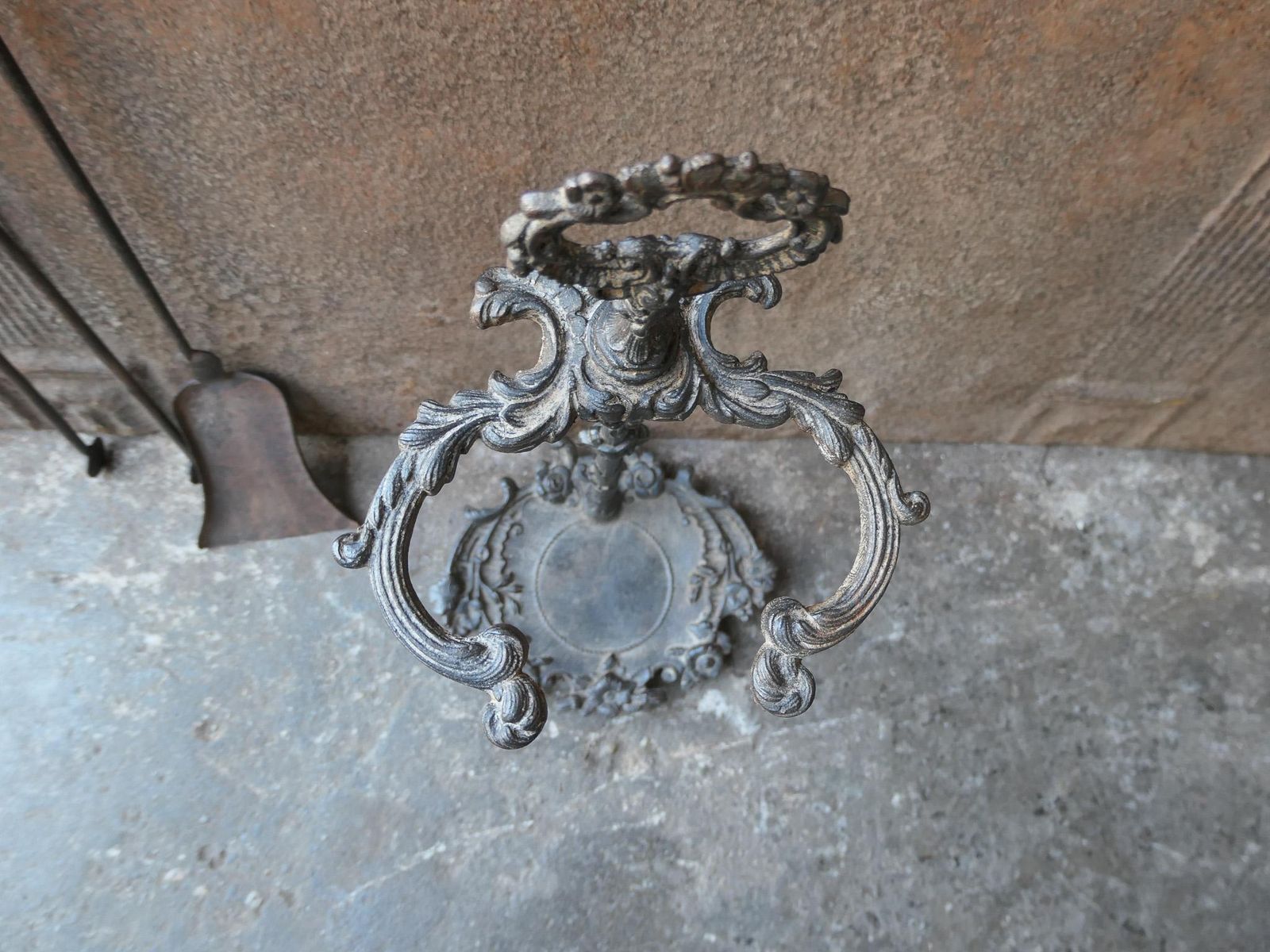 photo vintage French Napoleon III Period Fireplace Tools Or Fire Tools, 19th Century