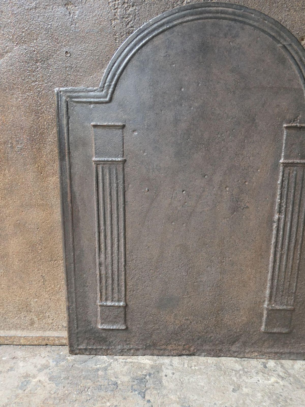 French 'Pillars Of Freedom' Fireback / Backsplash, Early 19th Century photo vintage