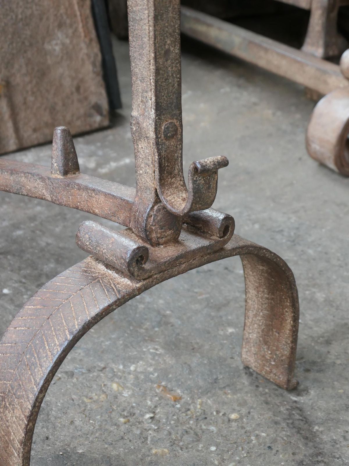 photo for sale 18th Century French Louis XV Fire Andirons