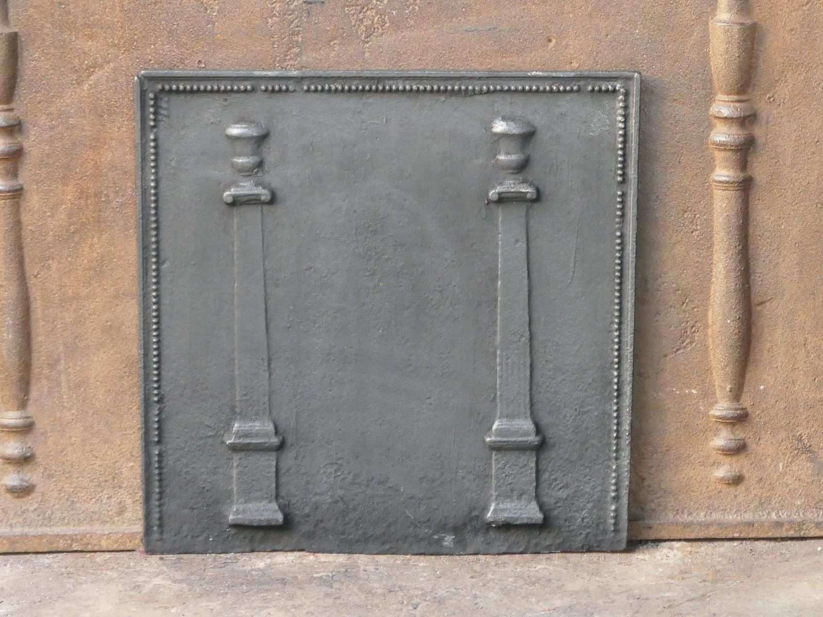 French 'Pillars Of Freedom' Fireback / Backsplash, Early 19th Century photo Home Fixtures