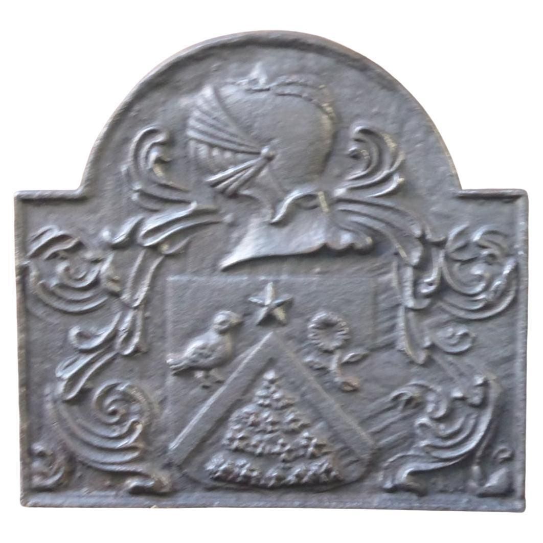 Louis XIV Style 'Coat Of Arms' Fireback / Backsplash