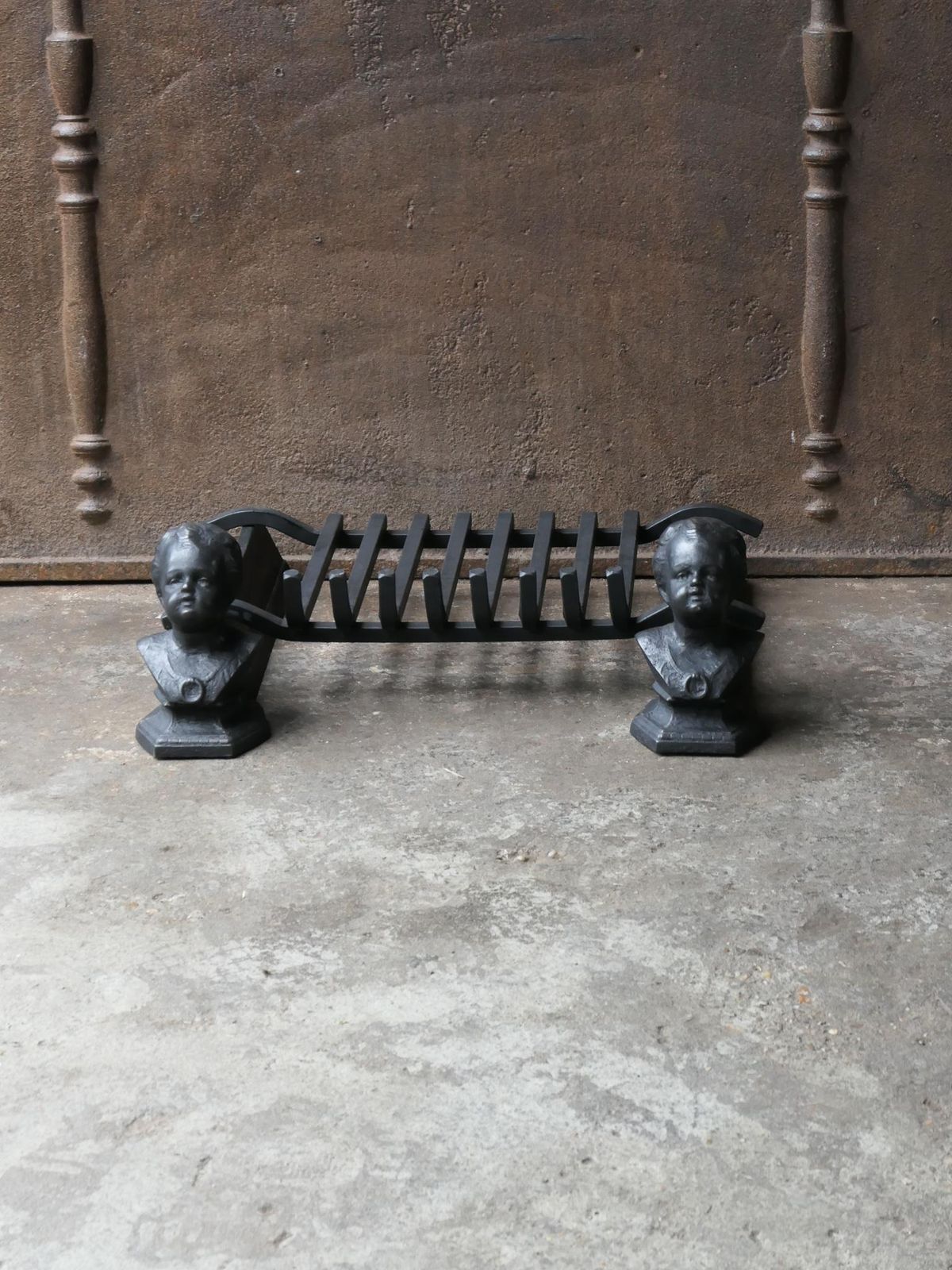 Antique French Napoleon III Fire Grate, Fireplace Grate photo furniture