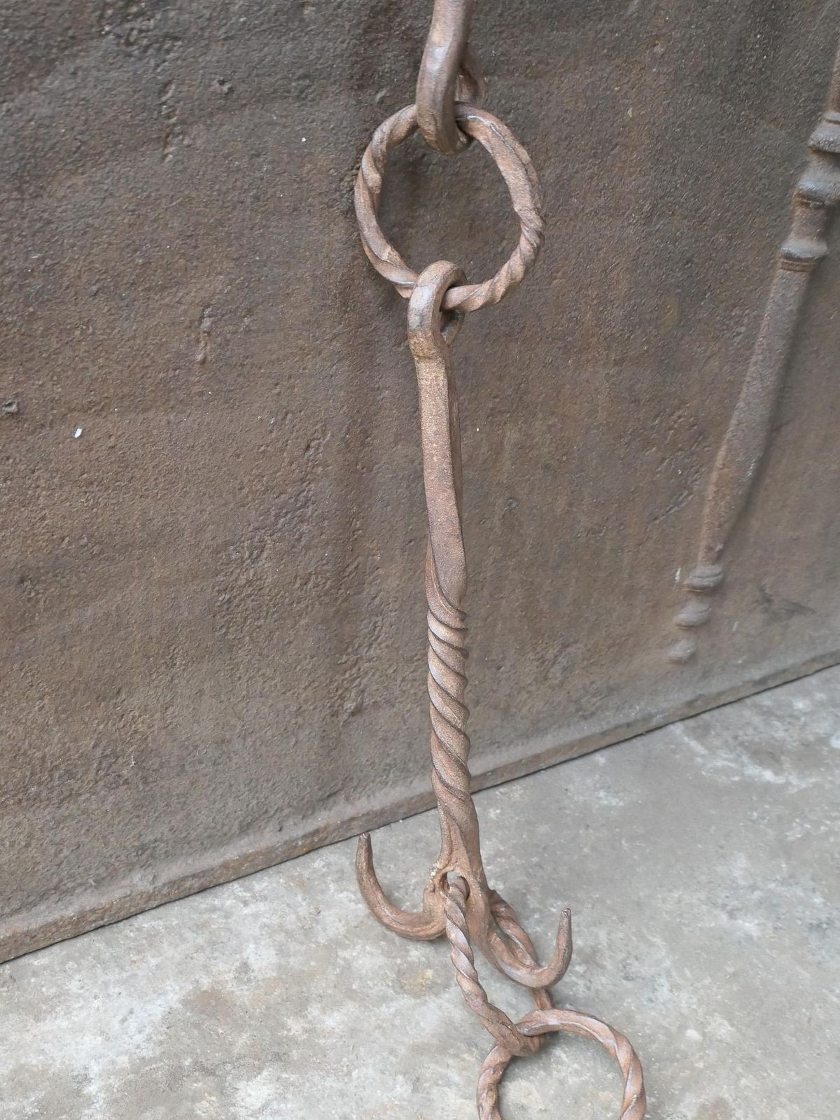Large 17th Century French Fireplace Pot Hook photo buy