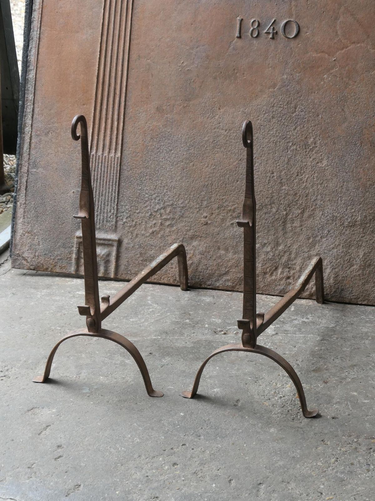 Antique 18th Century French Louis XV Fire Andirons photo Home Fixtures