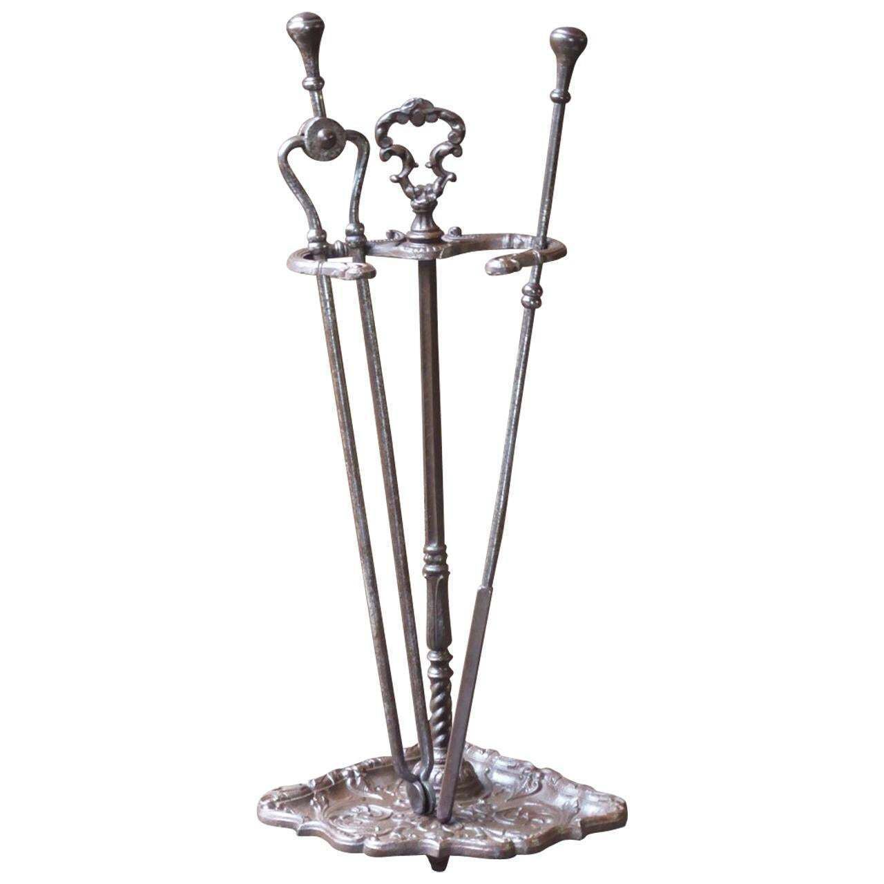 19th Century English Victorian Fireplace Tools Or Fireplace Toolset