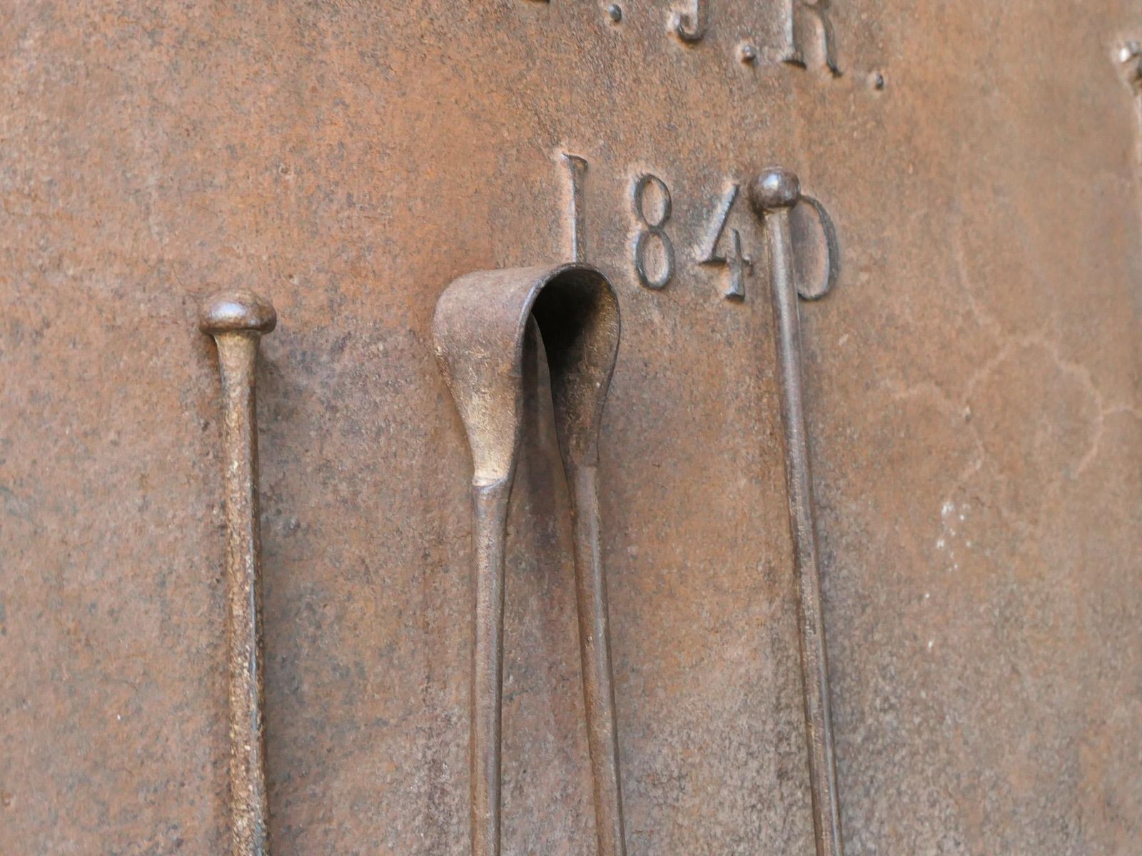 photo furniture Rustic French Neoclassical Fireplace Tools, 18th 19th Century