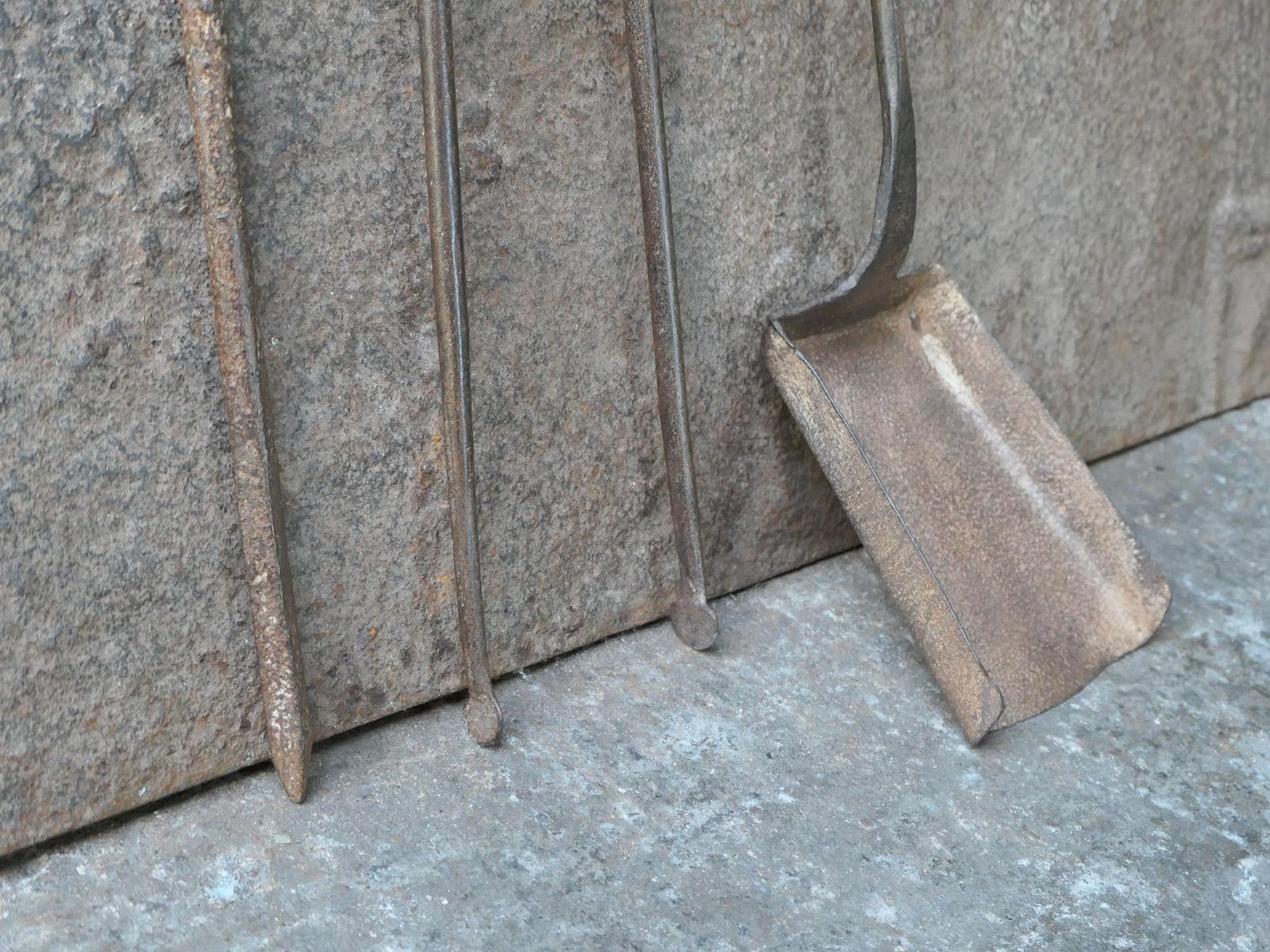photo for sale Rustic French Neoclassical Fireplace Tools, 18th 19th Century