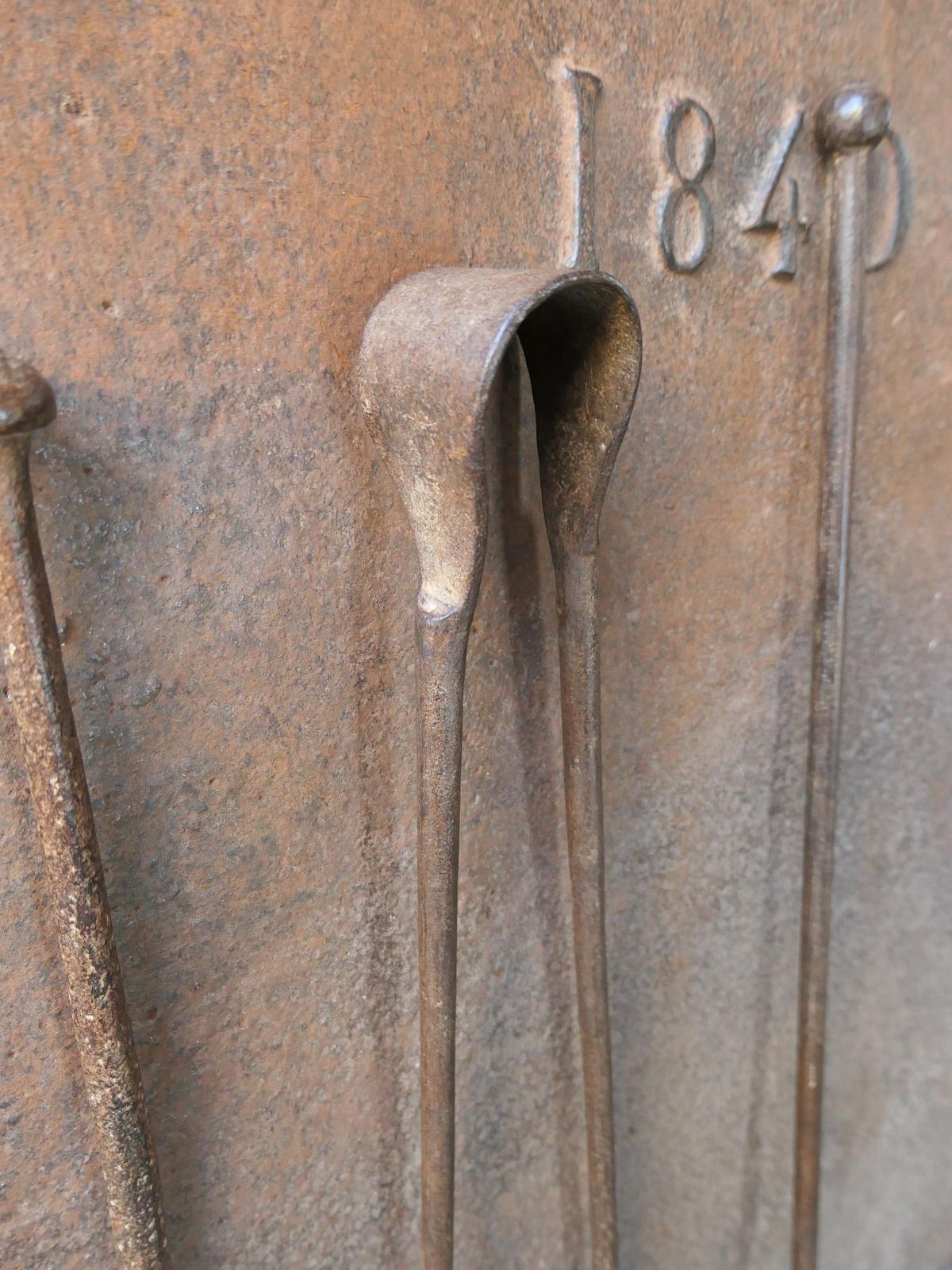 photo vinterior Rustic French Neoclassical Fireplace Tools, 18th 19th Century