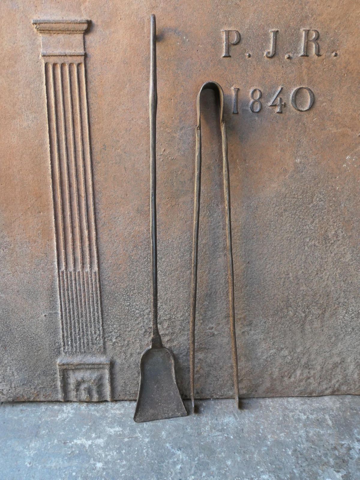Rustic French Louis XV Fireplace Tools, 18th Century photo furniture