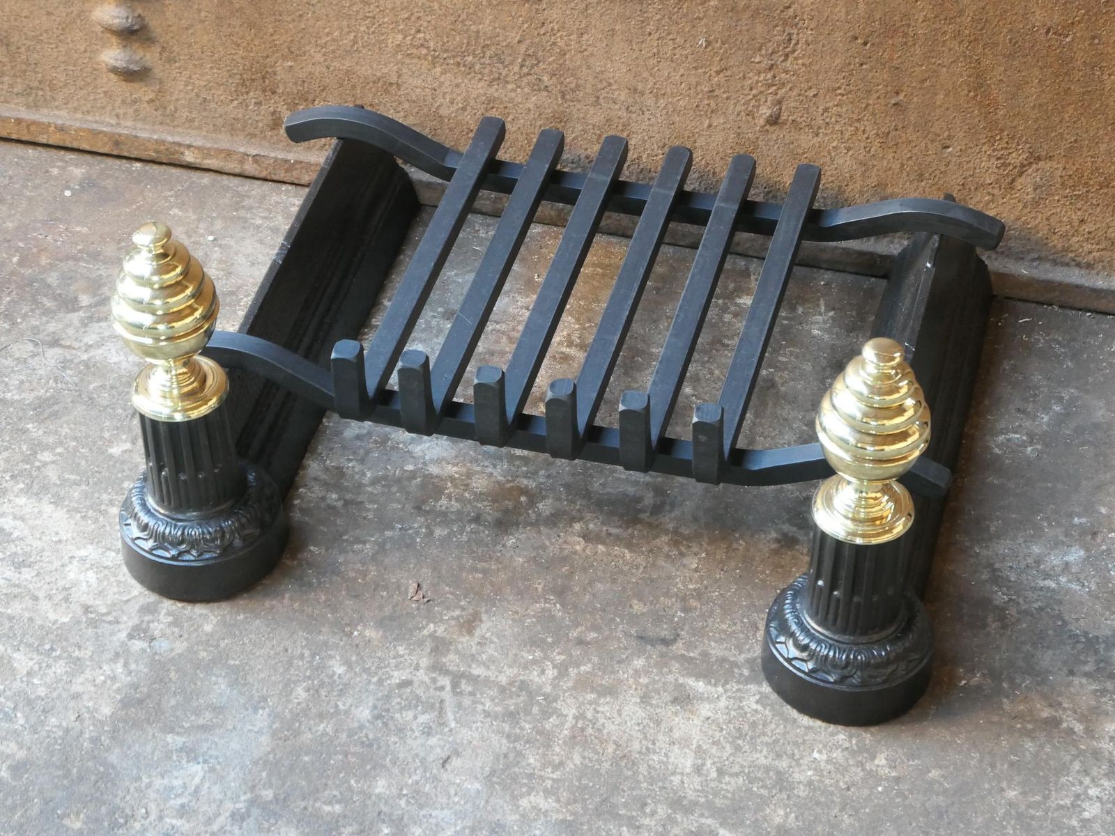 Antique French Napoleon III Fire Grate, Fireplace Grate, 19th Century photo buy