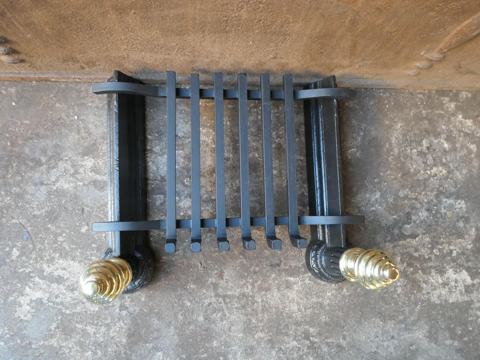 photo vinterior Antique French Napoleon III Fire Grate, Fireplace Grate, 19th Century