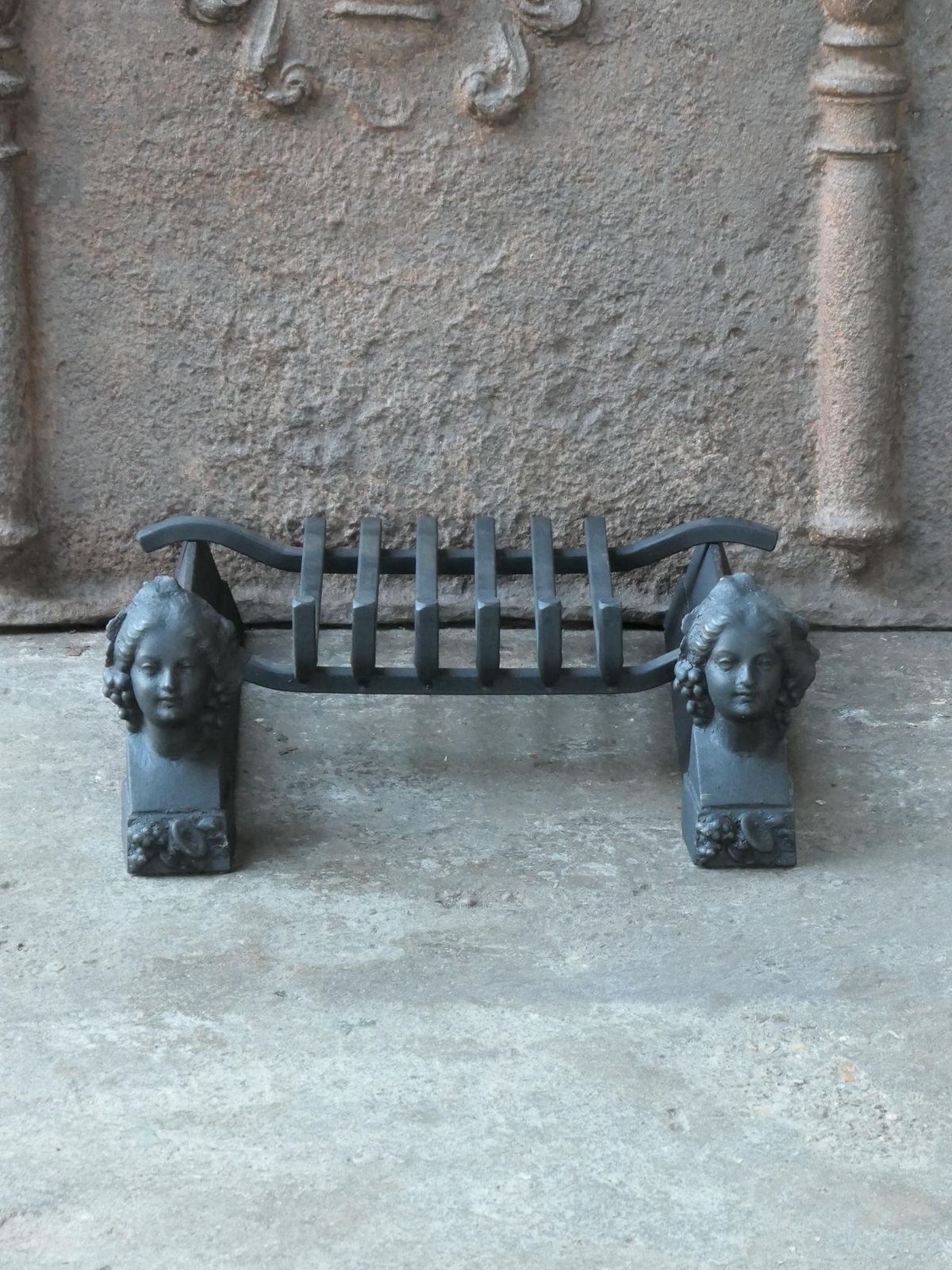 French Napoleon III Fire Grate, Fireplace Grate photo for sale