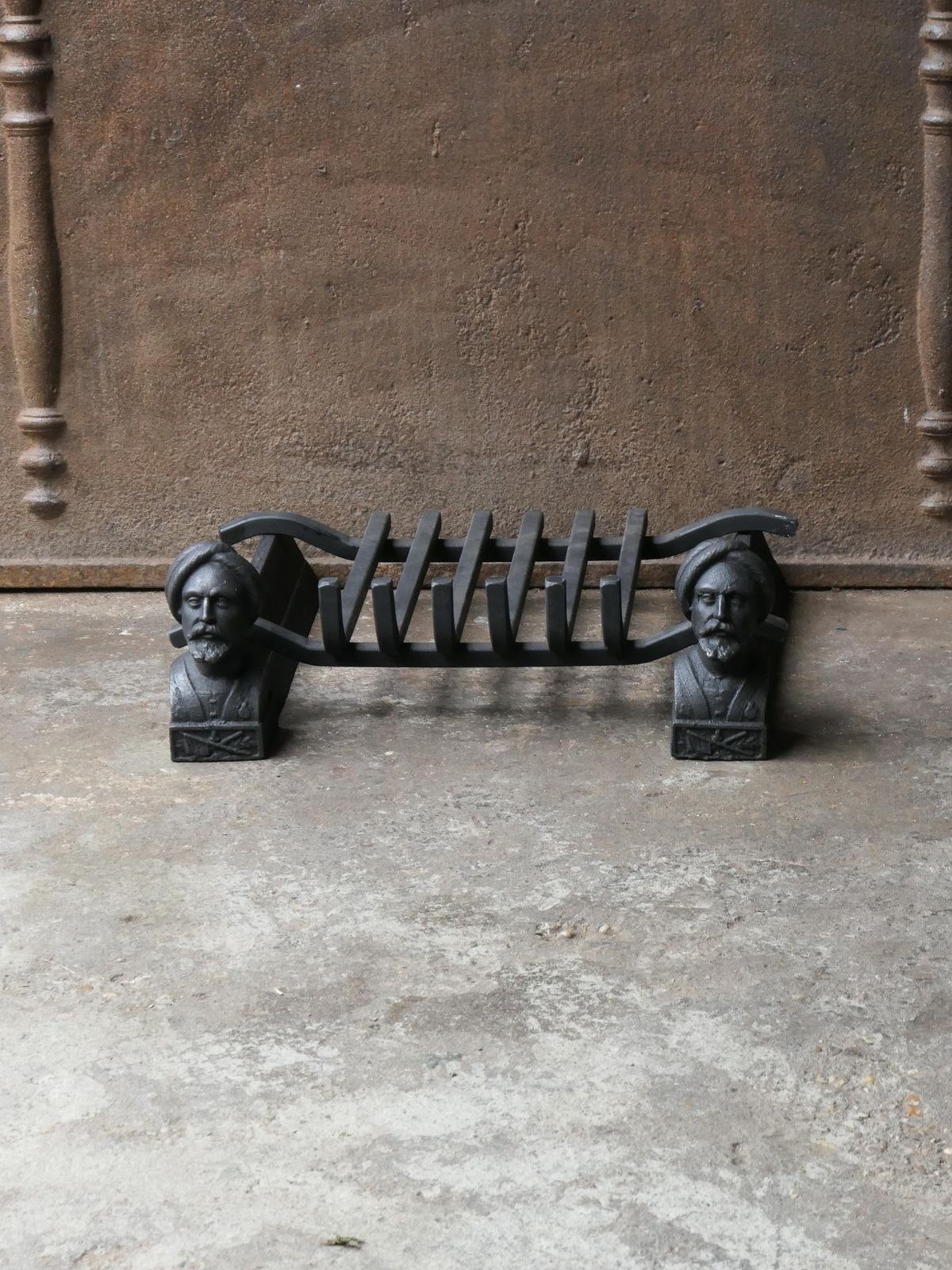 Antique French Napoleon III Fire Grate, Fireplace Grate photo for sale