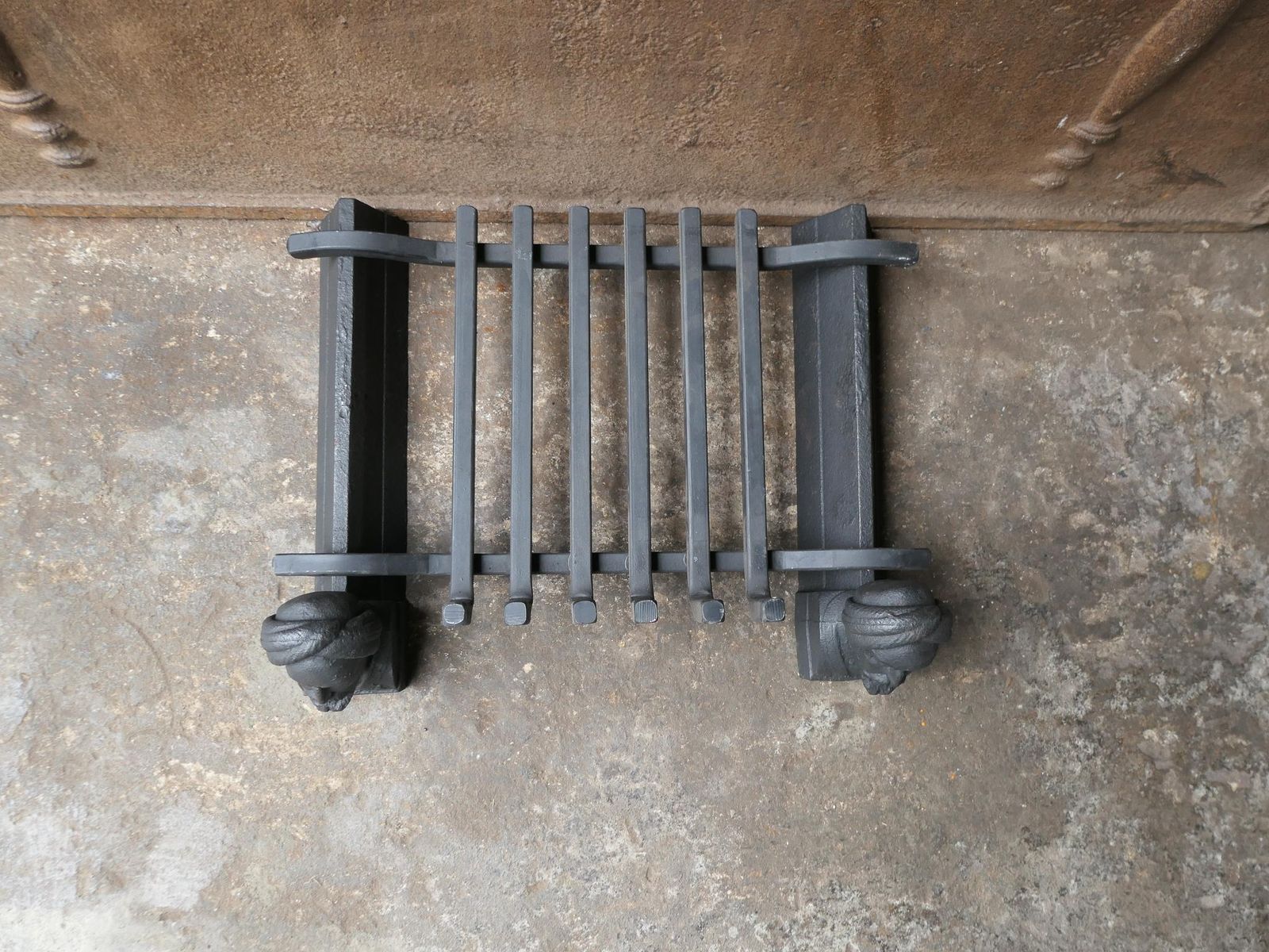 Antique French Napoleon III Fire Grate, Fireplace Grate photo vintage