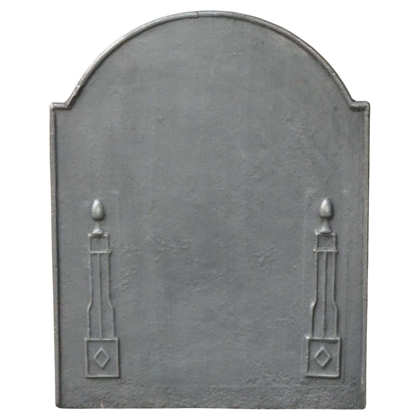 Antique French 'Pillars Of Freedom' Fireback / Backsplash, 18th   19th C.