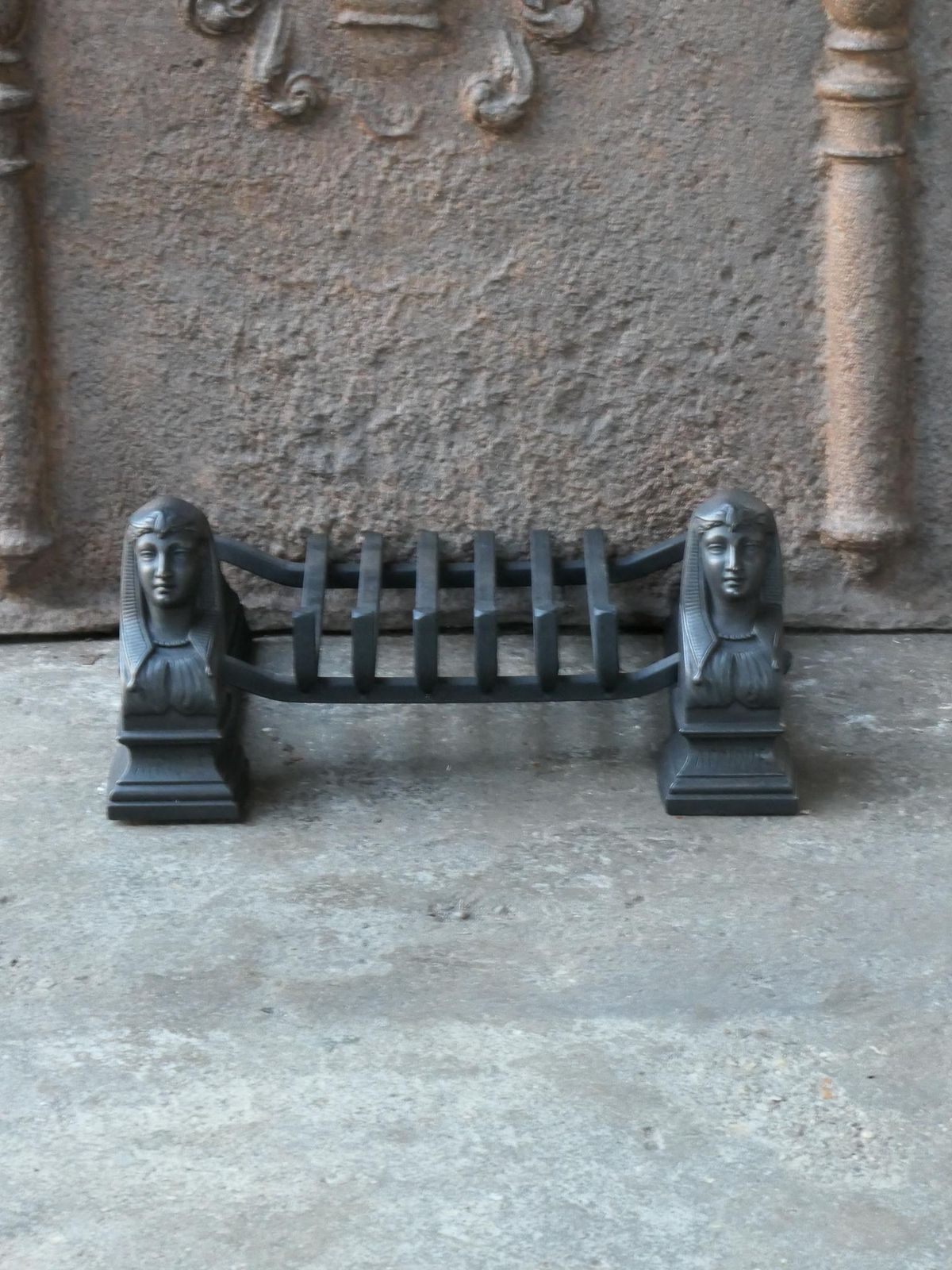 French Napoleon III Fire Grate, Fireplace Grate photo for sale