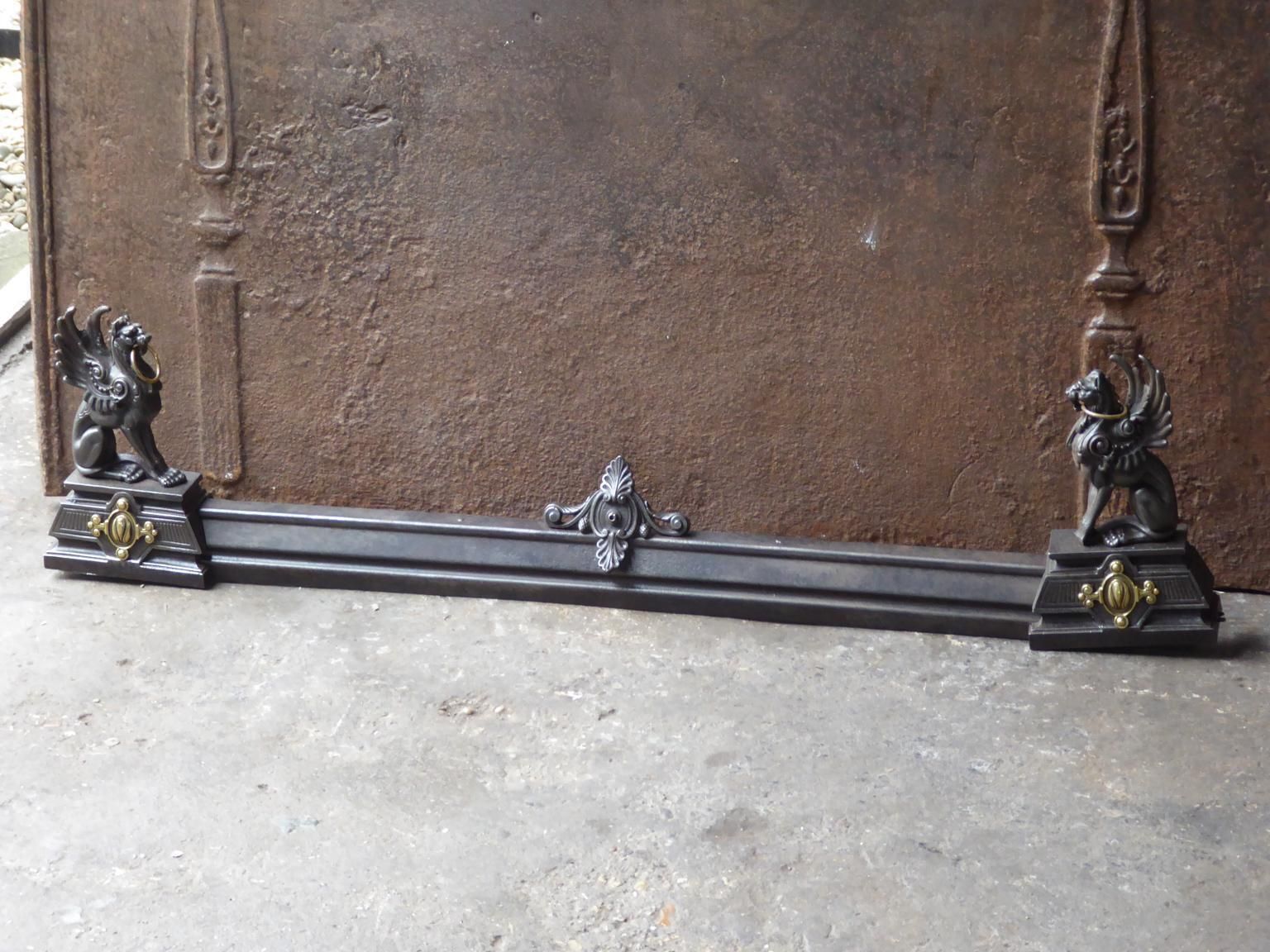 Antique French Fireplace Fender, 19th Century photo for sale