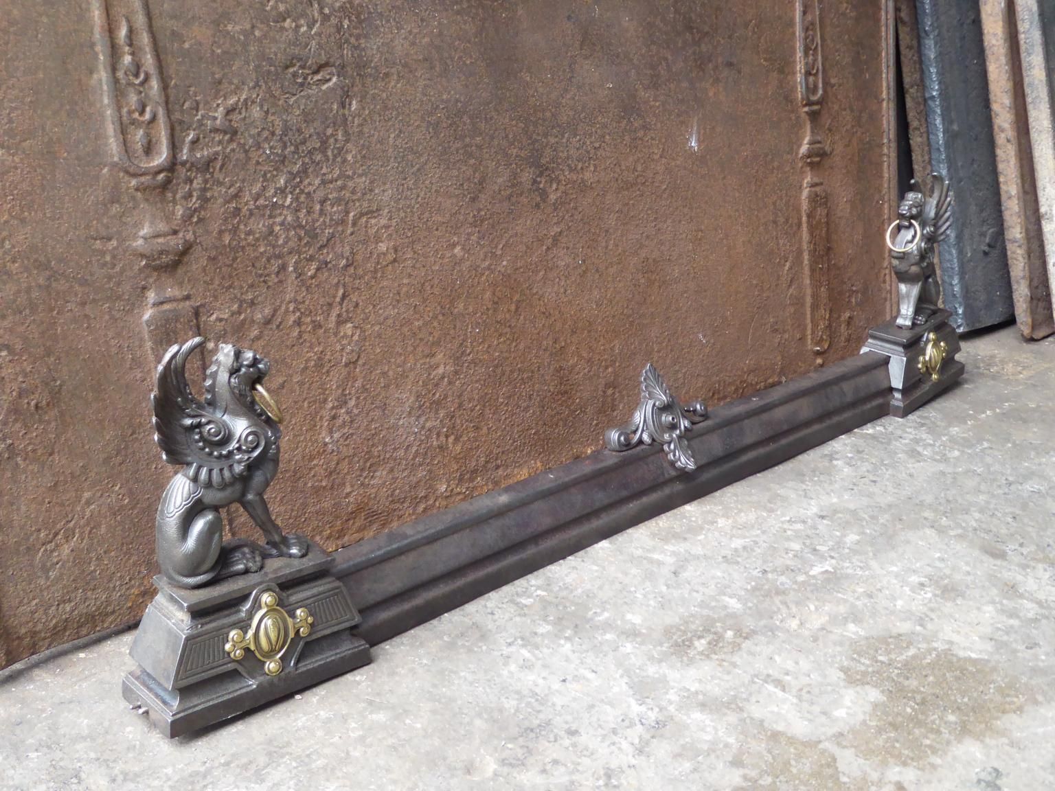 Antique French Fireplace Fender, 19th Century photo 576.0