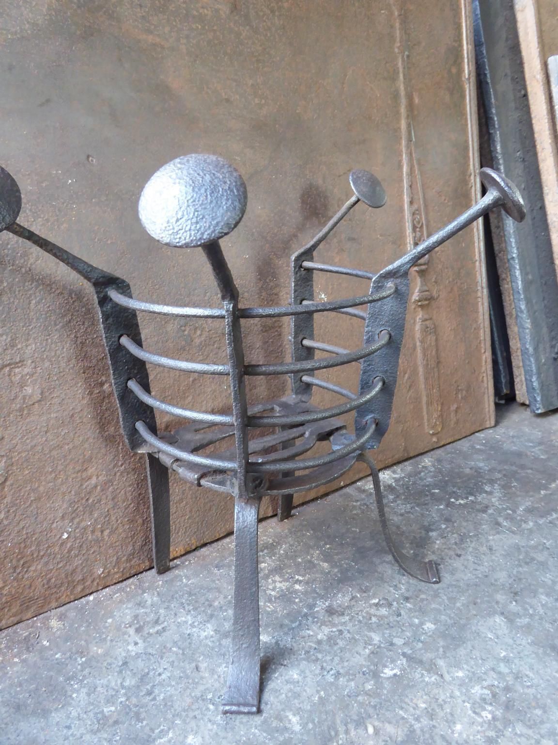 17th 18th Century French Fire Grate, Fireplace Grate photo vinterior
