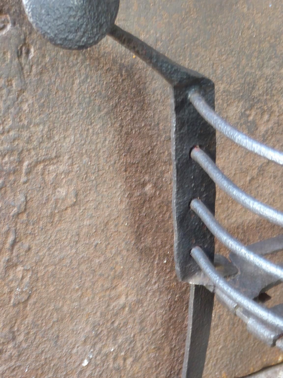 17th 18th Century French Fire Grate, Fireplace Grate photo vintage