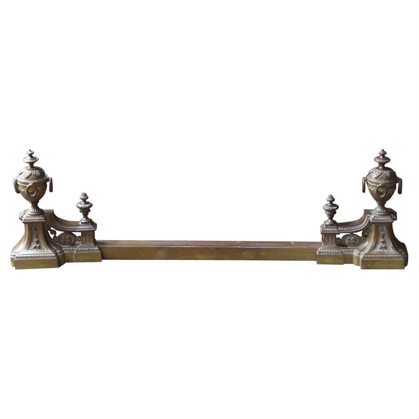 Antique French Fireplace Fender, 19th Century