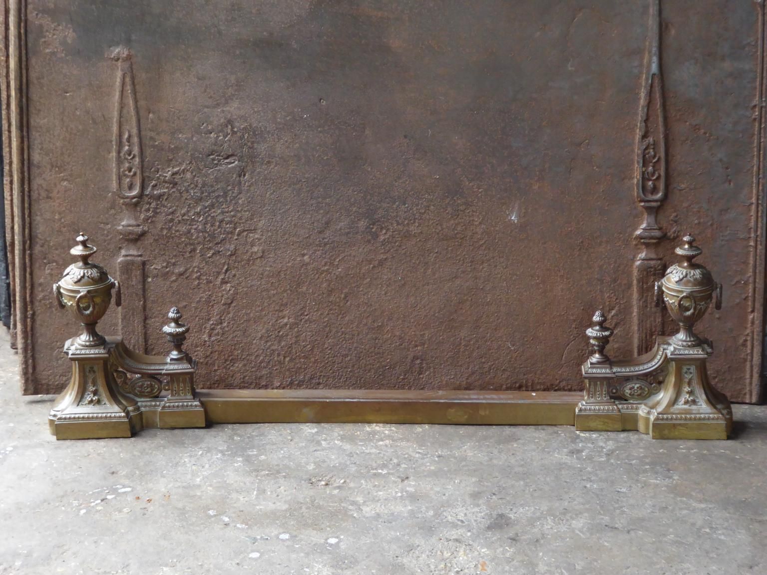 Antique French Fireplace Fender, 19th Century photo furniture