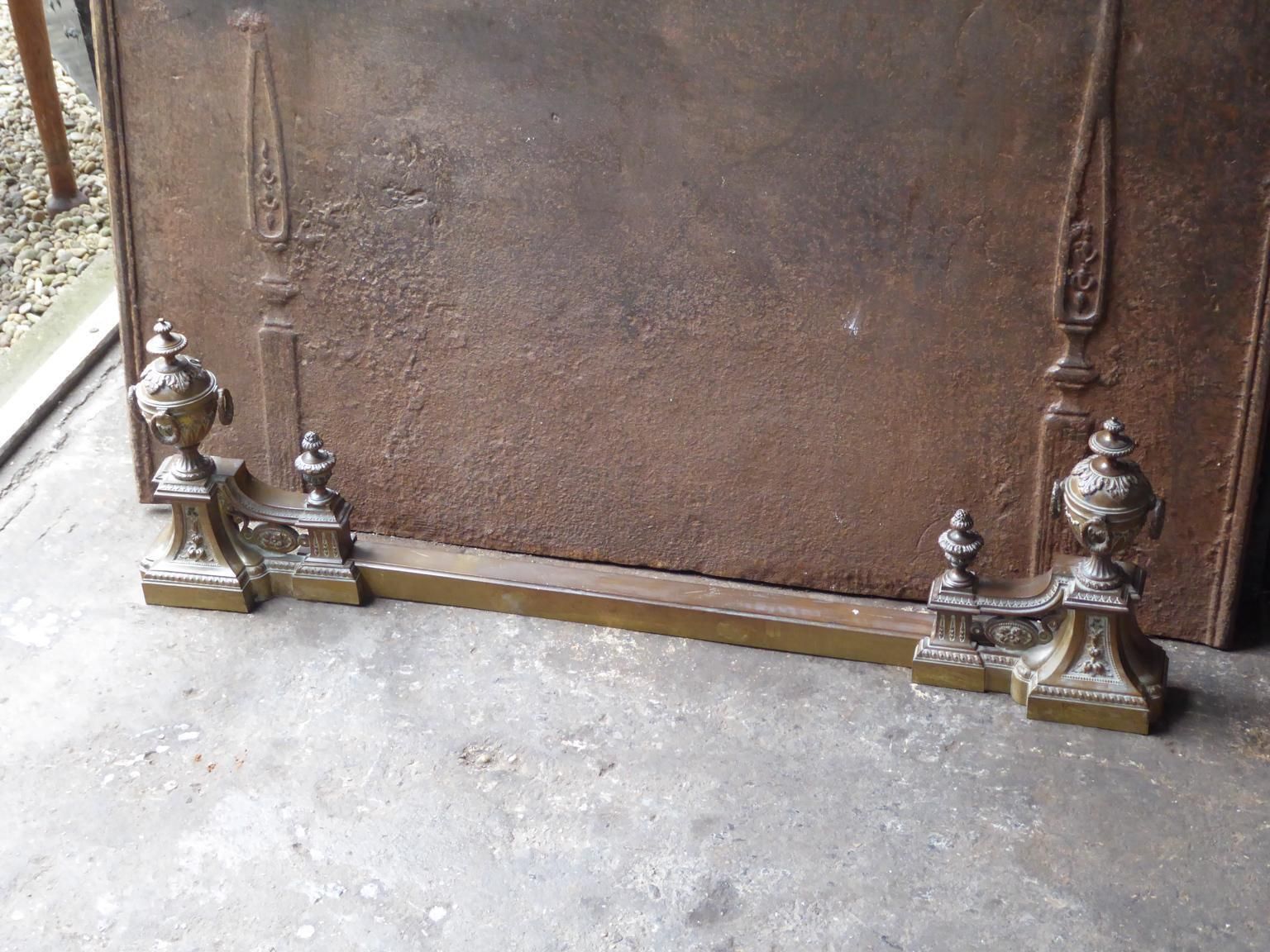 Antique French Fireplace Fender, 19th Century photo for sale