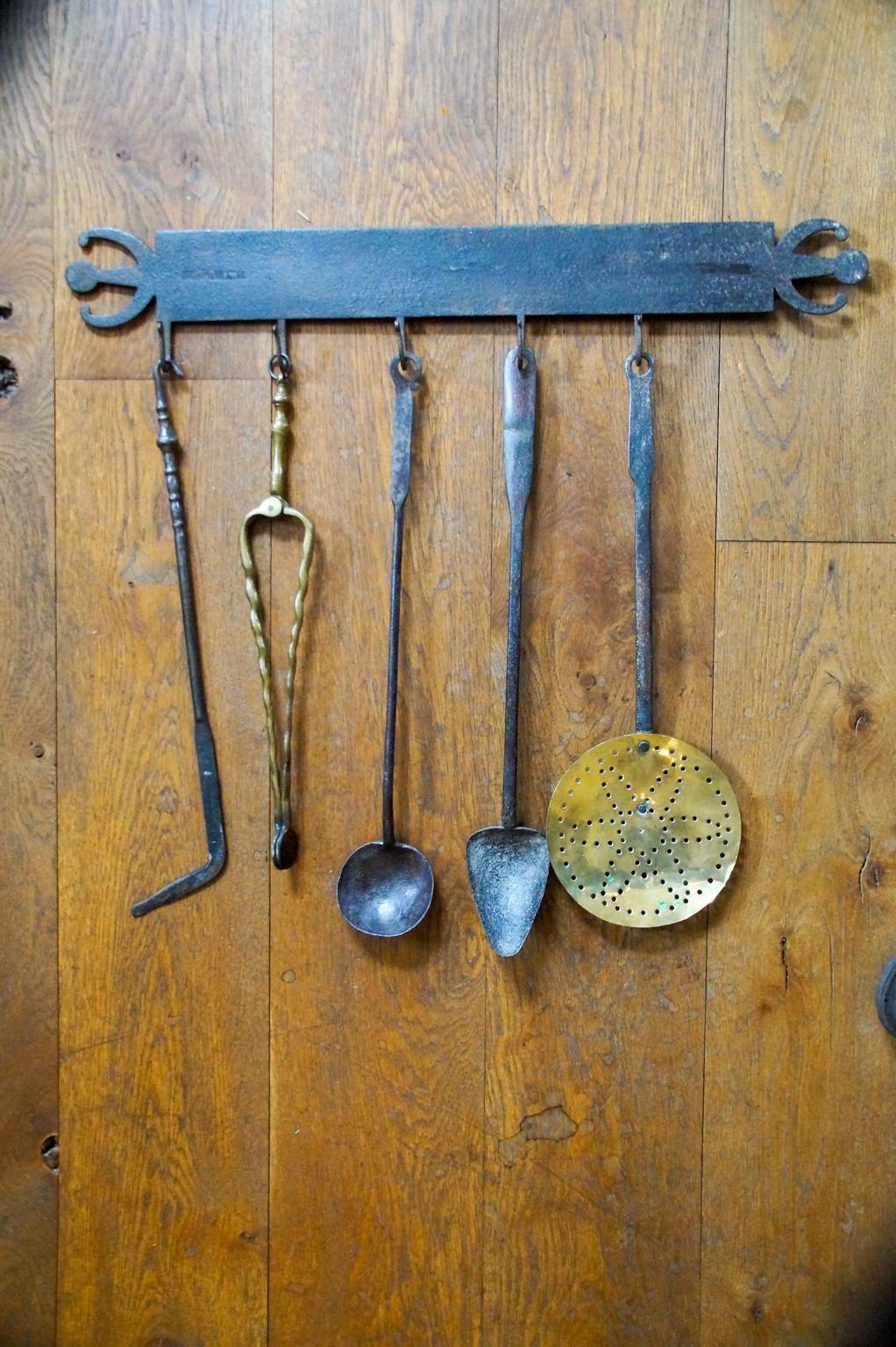 Antique Dutch Fireplace Tool Set, Fire Tools, 18th 19th Century photo for sale