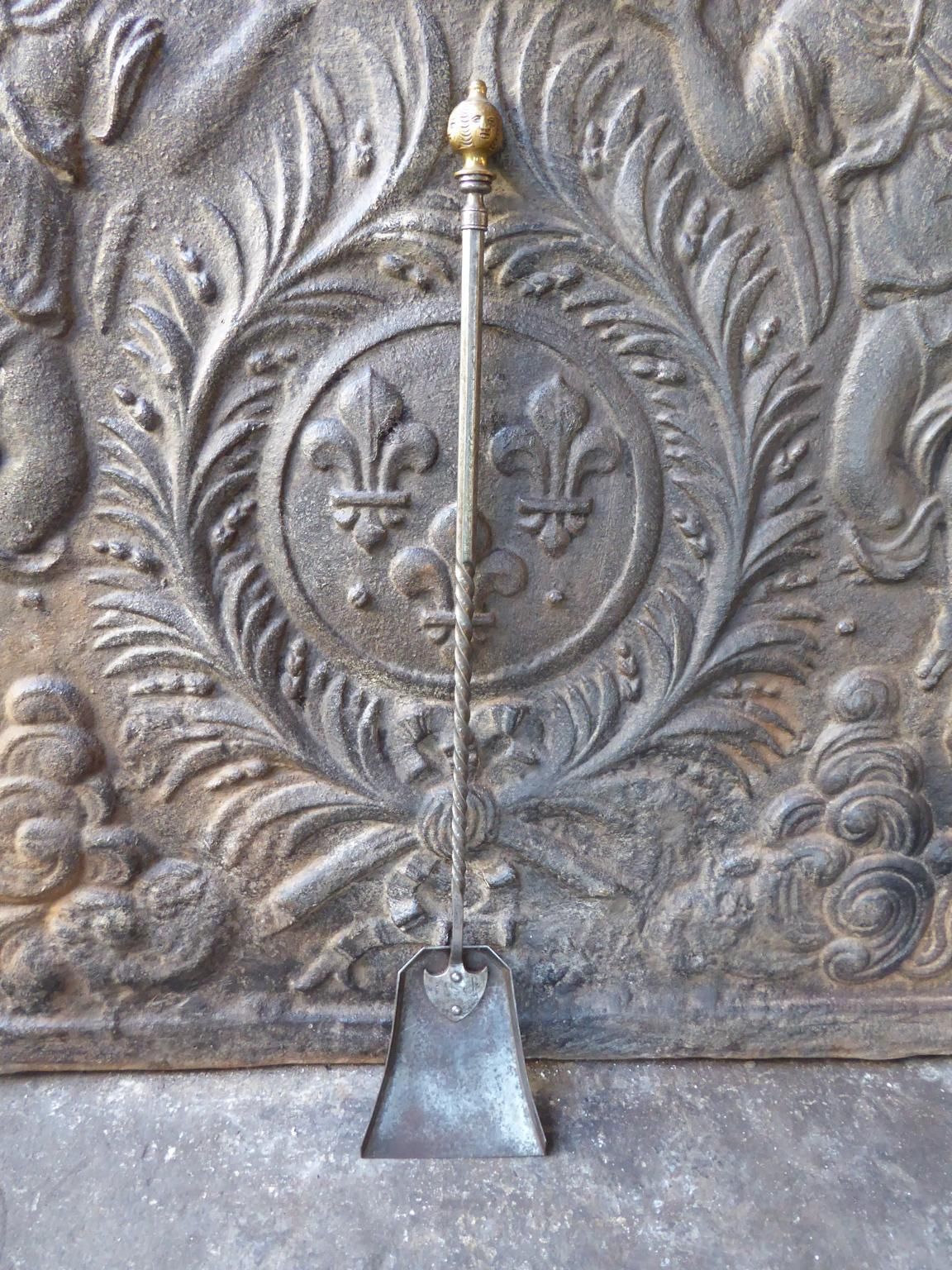 Antique French Polished Steel Fireplace Shovel Or Fire Shovel photo furniture