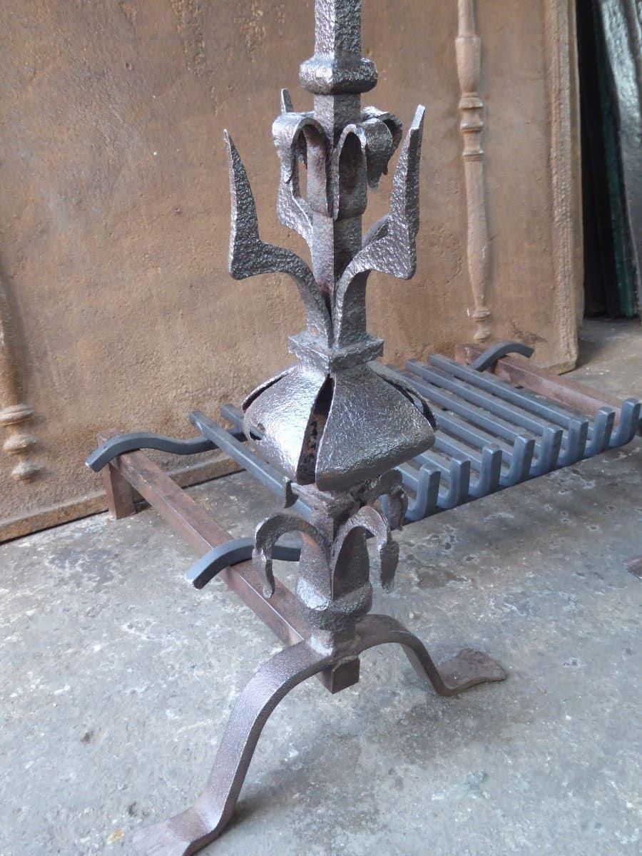 Antique French Louis XV Period Fireplace Grate Or Fire Basket, 18th Century photo 508.0