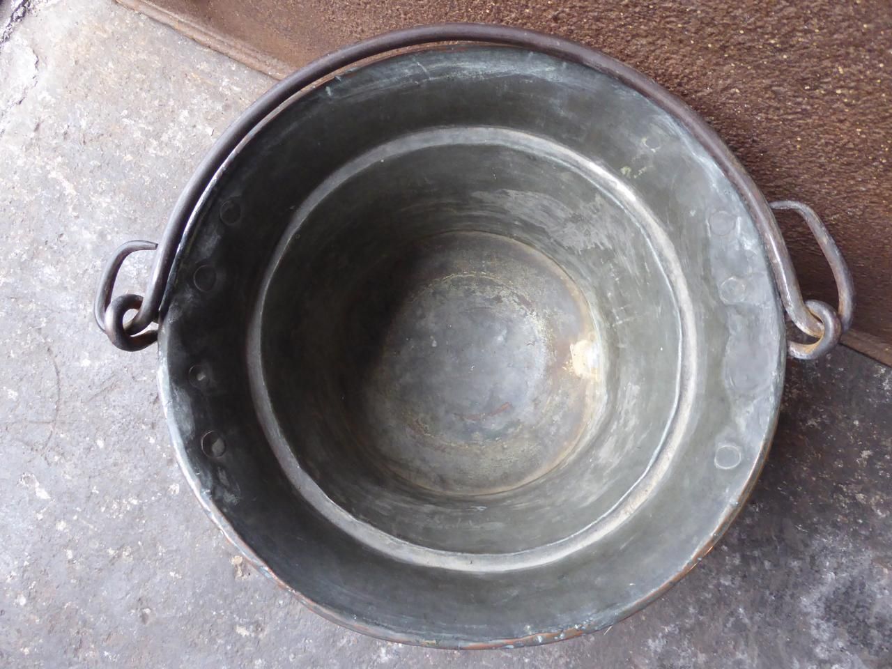 18th Century French Polished Copper Log Holder Or Log Basket photo vinterior