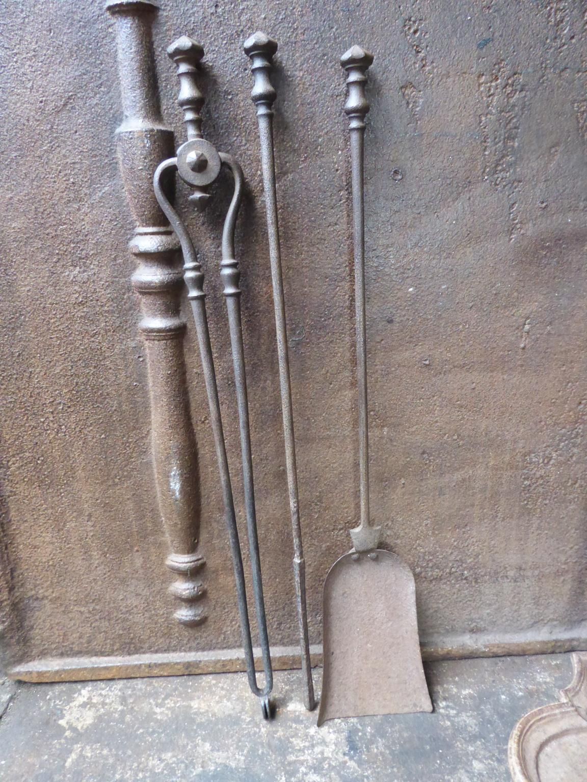 photo for sale Antique English Victorian Fireplace Tools Or Fire Tools, 19th Century