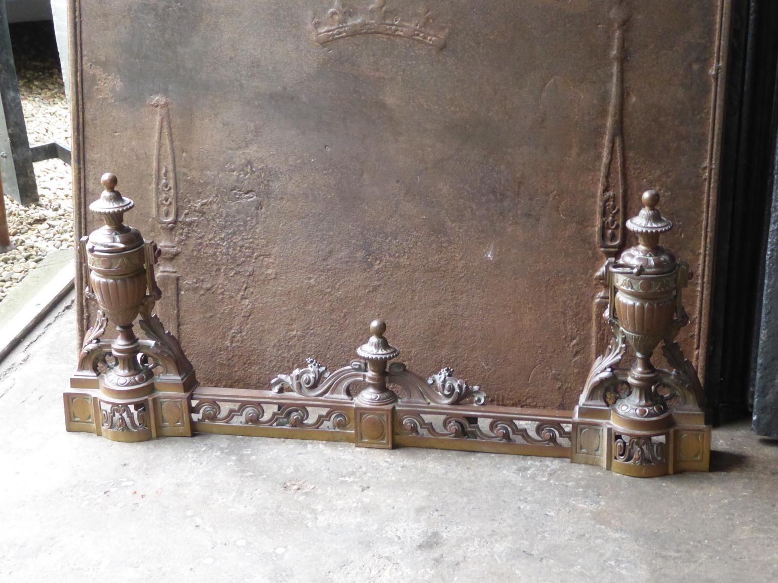 Antique French Fireplace Fender, 19th Century photo for sale