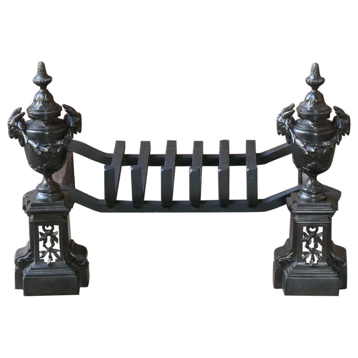 18th 19th Century French Neoclassical Fireplace Grate Or Fire Grate