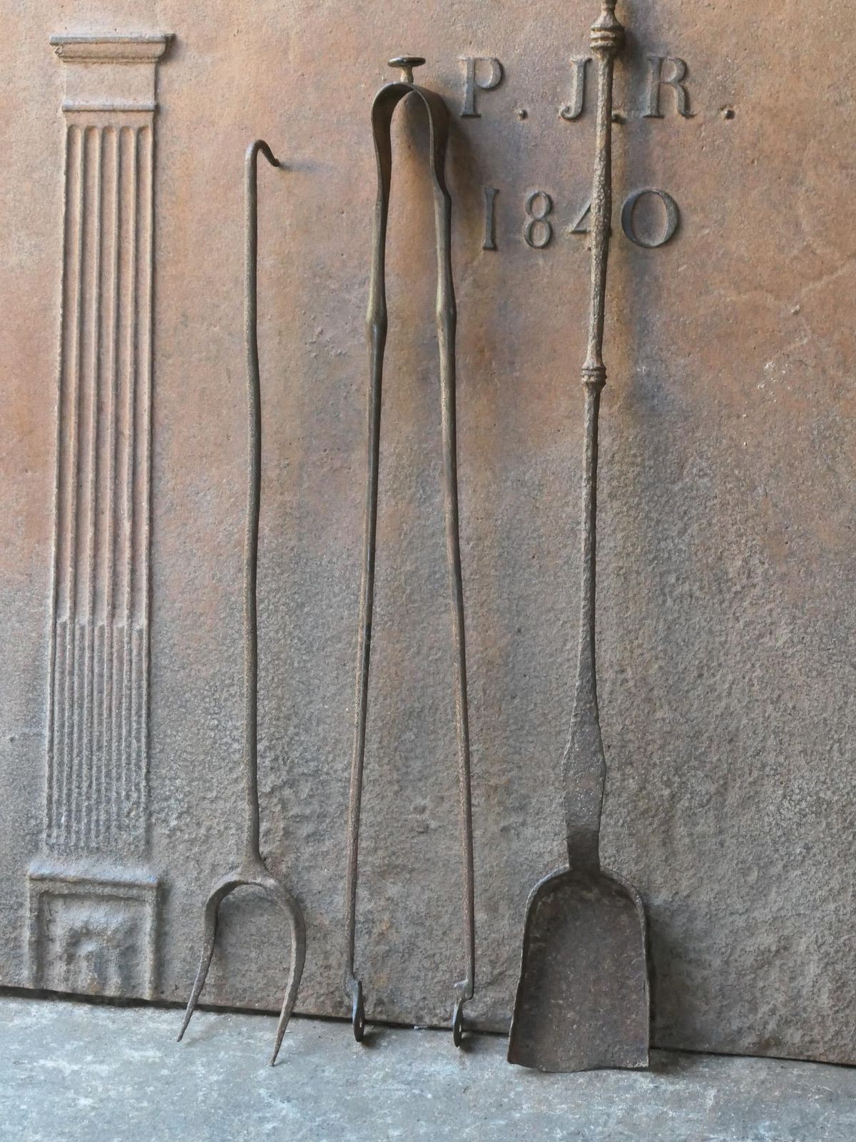 Rustic French Fireplace Tools, 17th 18th Century photo Home Fixtures