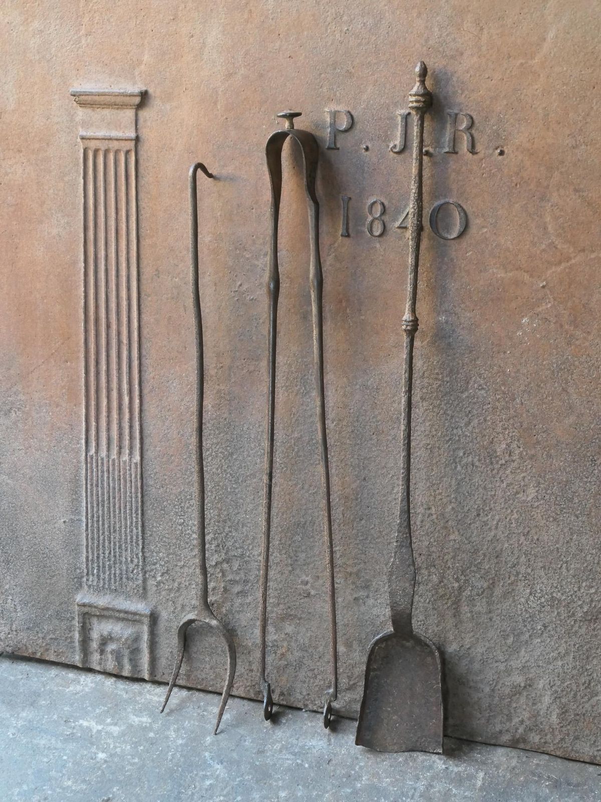 Rustic French Fireplace Tools, 17th 18th Century photo 576.0