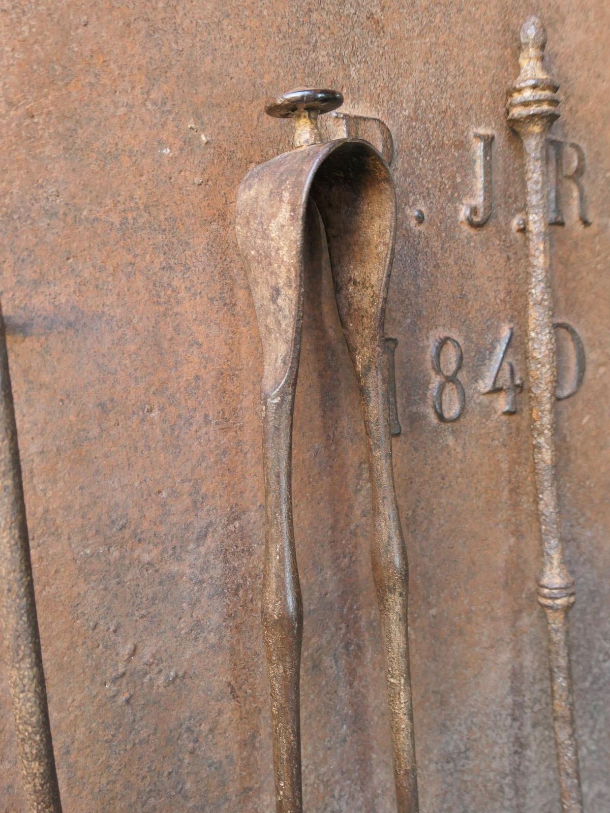 Home Fixtures Rustic French Fireplace Tools, 17th 18th Century photo