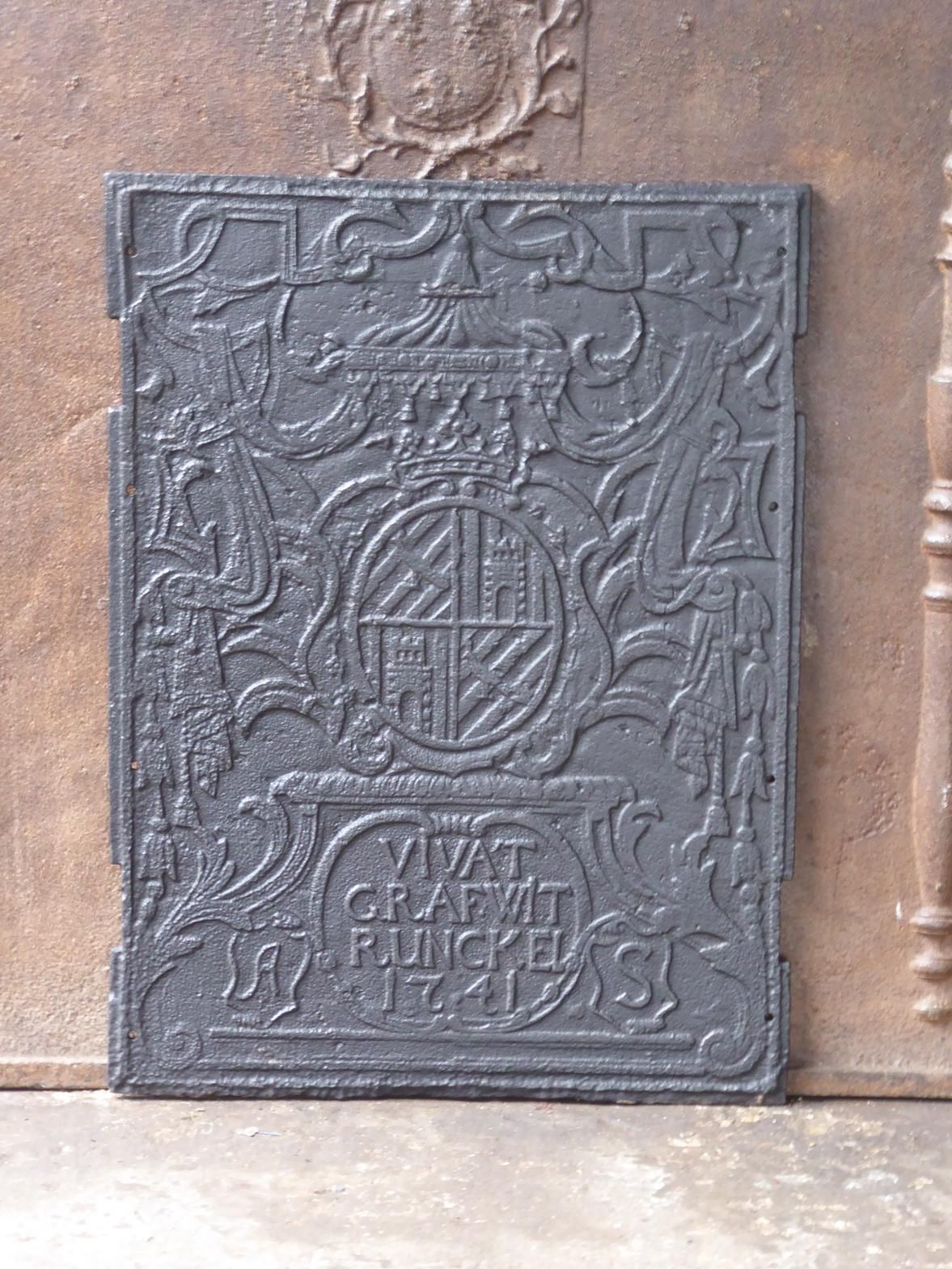 18th Century German Louis XV 'Coat Of Arms' Fireback / Backsplash photo furniture