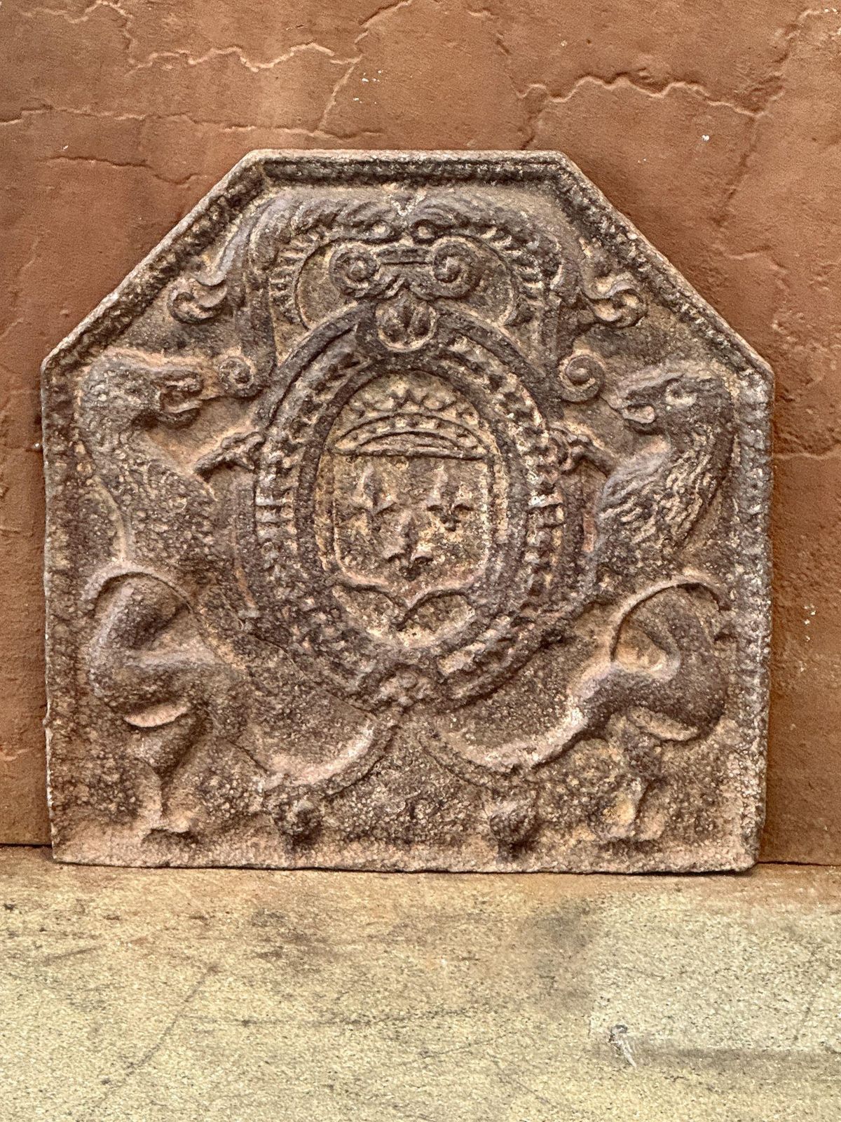 French Louis XIV Period 'Arms Of France' Fireback / Backsplash, 17th Century photo furniture