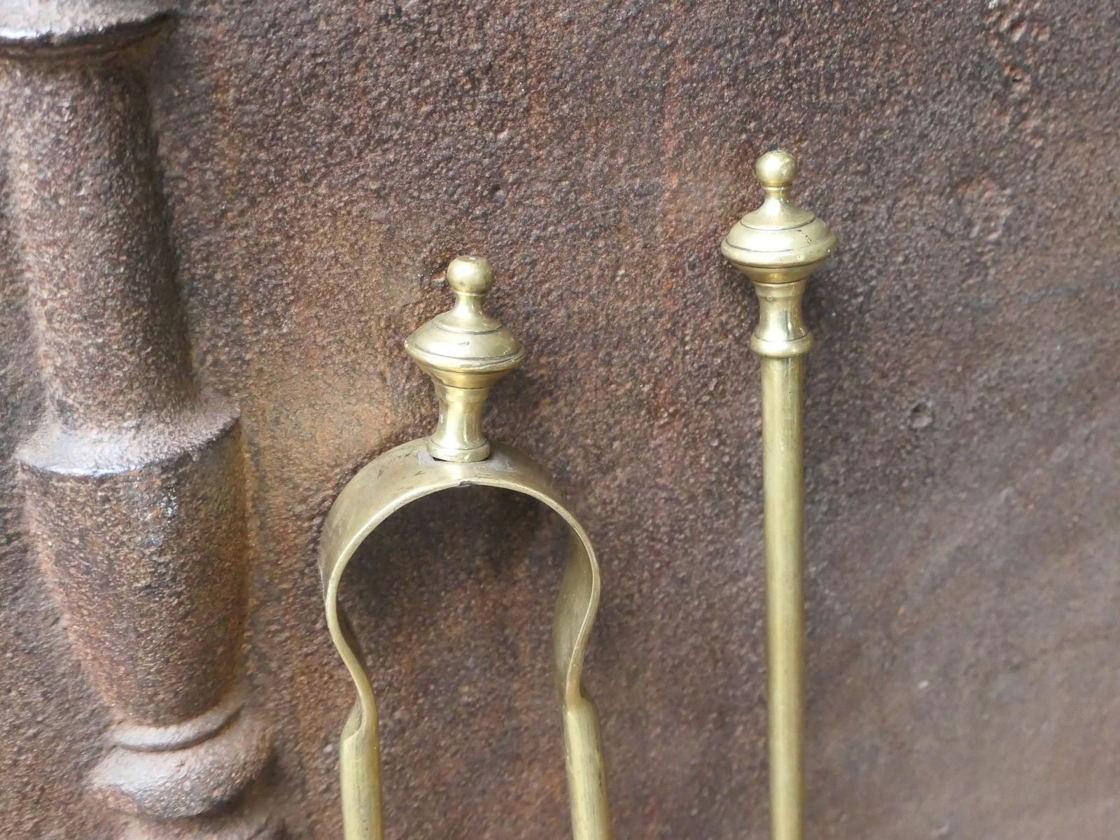 photo vinterior Bouhon Frères Fireplace Tool Set, Fire Tools, 19th Century