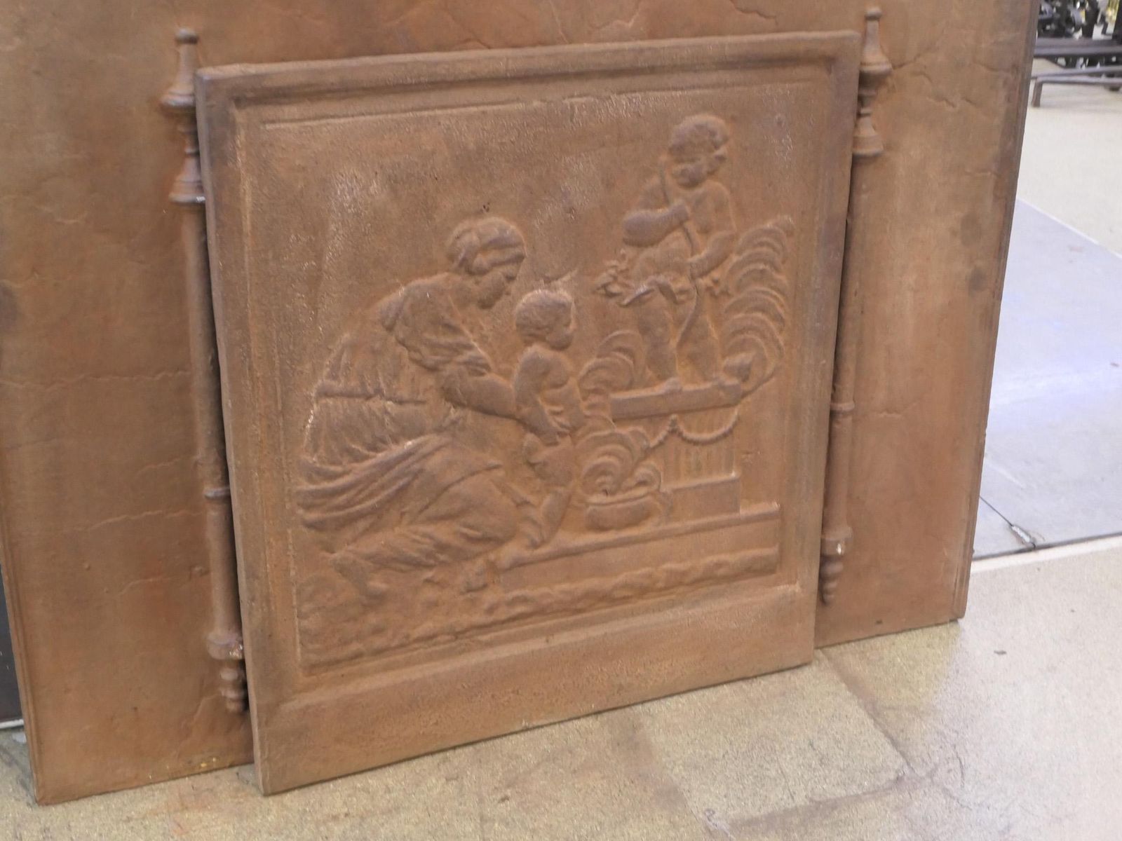 20th Century French Napoleon III Style 'Caritas' Fireback / Backsplash photo furniture