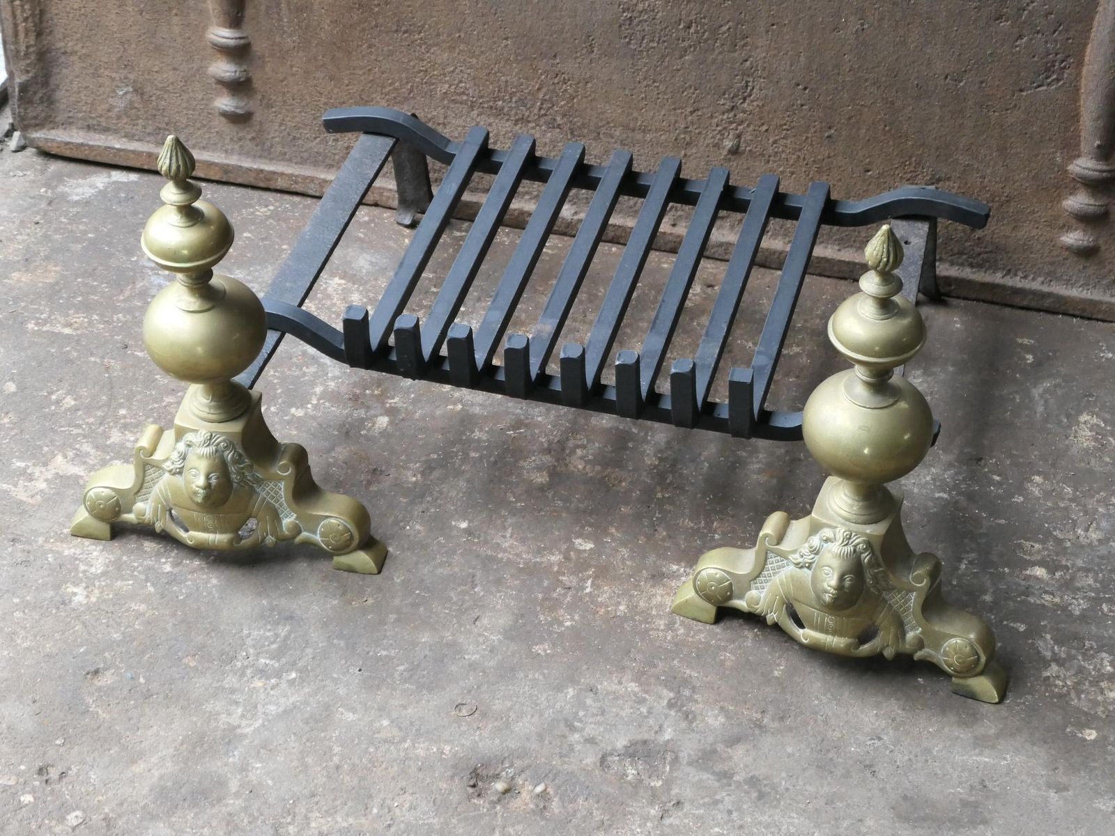 Home Fixtures French Louis XIV Style Fire Grate, Fireplace Grate photo