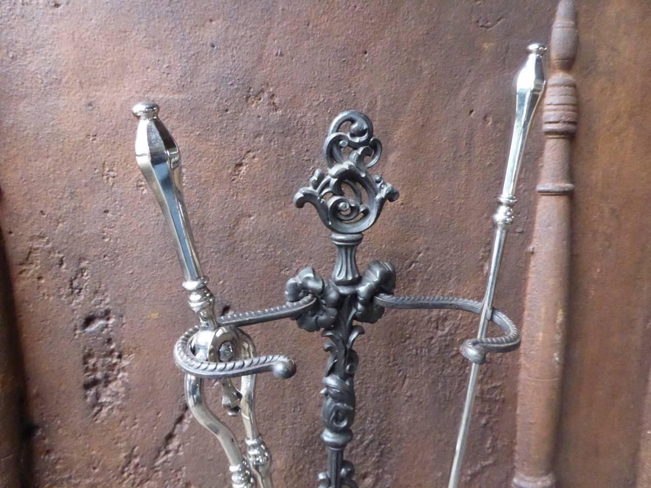 19th Century English Victorian Fireplace Tools Or Fire Tools photo for sale