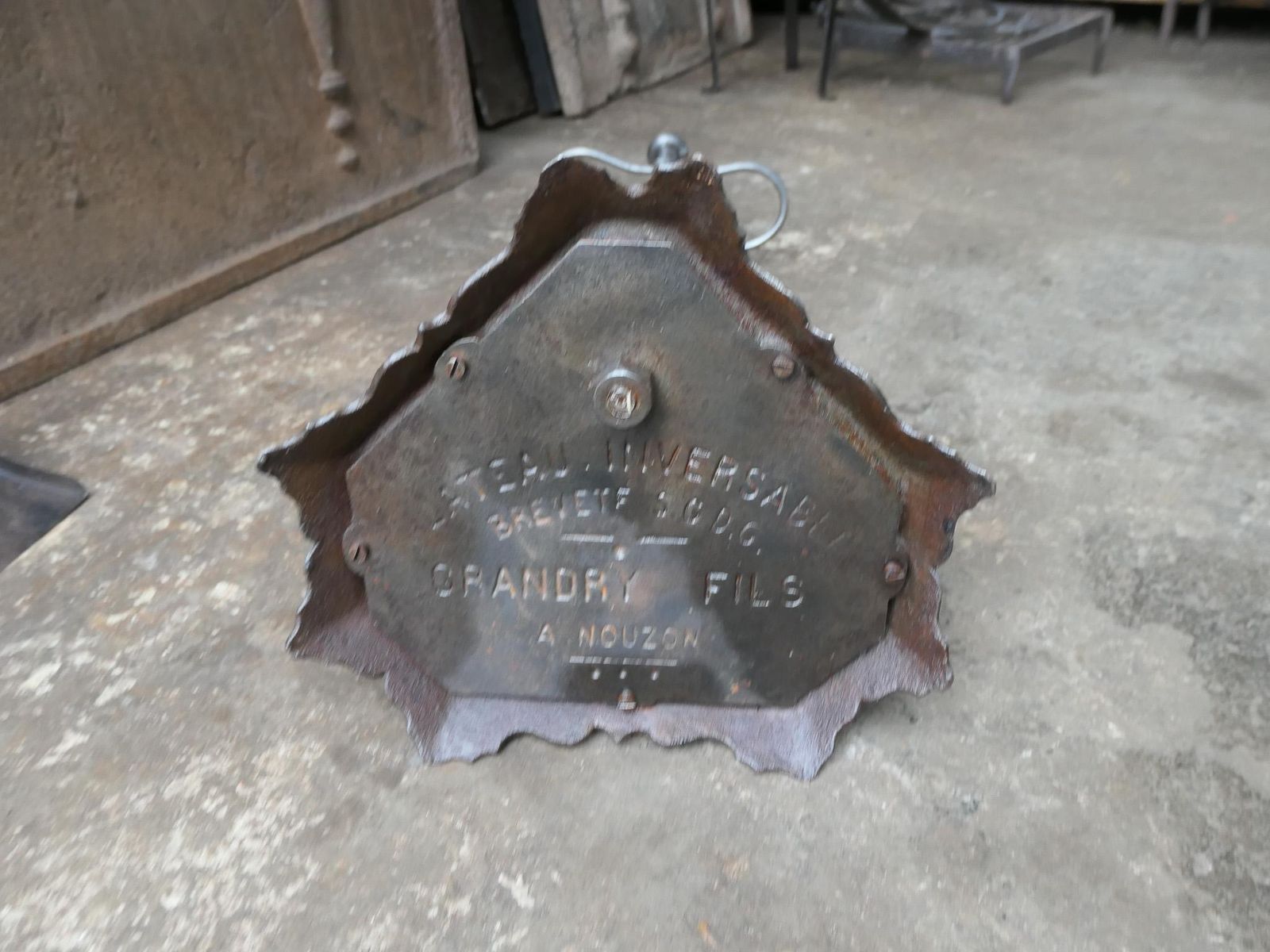 Home Fixtures Antique French 'Grandy Fils' Fireplace Tools Or Fire Tools, 19th Century photo
