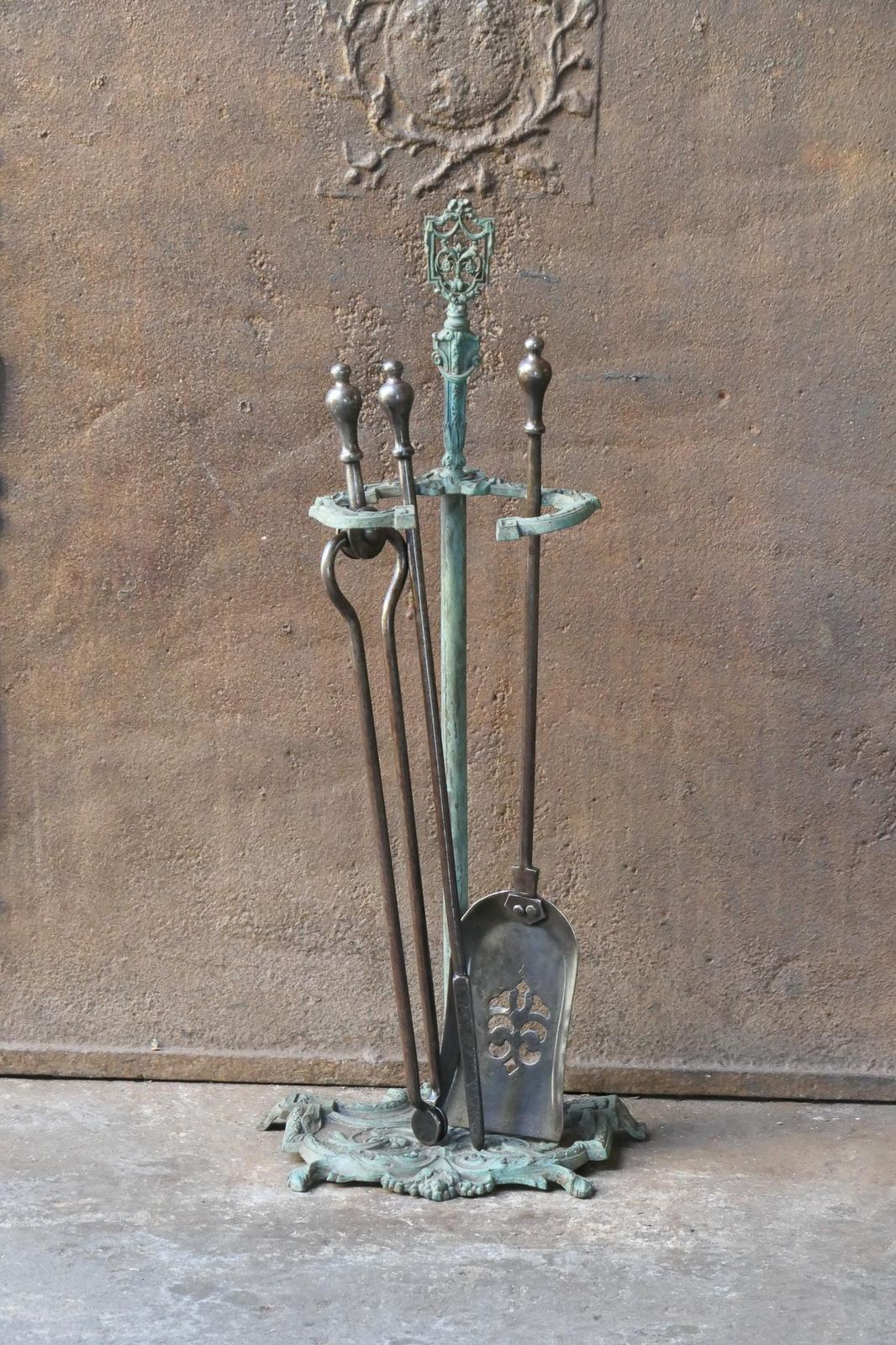 English Set Of Fireplace Tools, Victorian Companion Set, 19th Century photo furniture